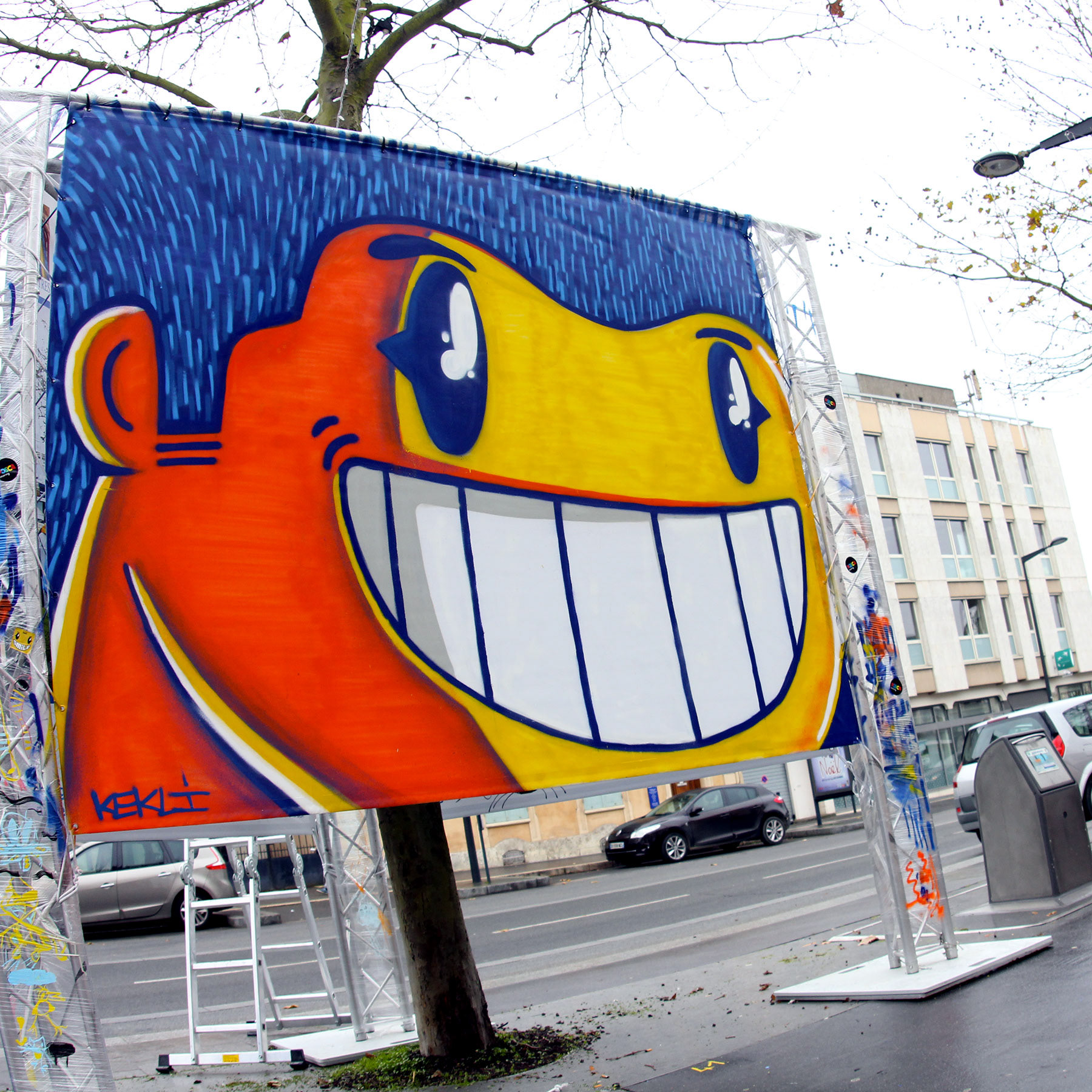 Kekli, smile, boyo, urban art, stickers, street art, graffiti