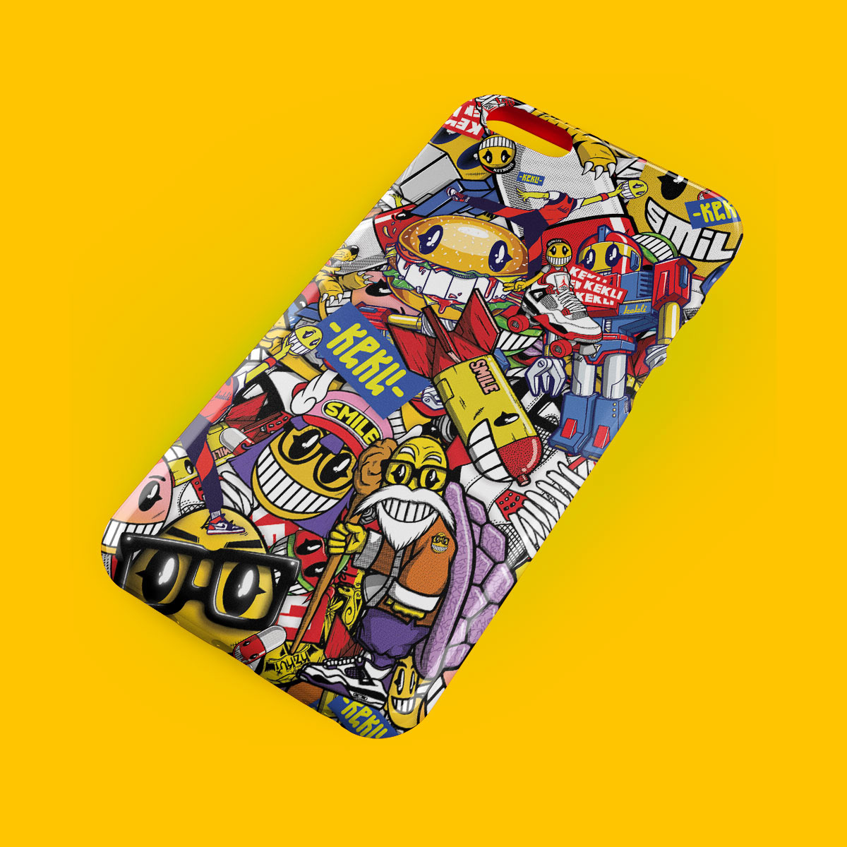 Kekli, smile, boyo, urban art, stickers, street art, graffiti, case, art, smartphone, illustration