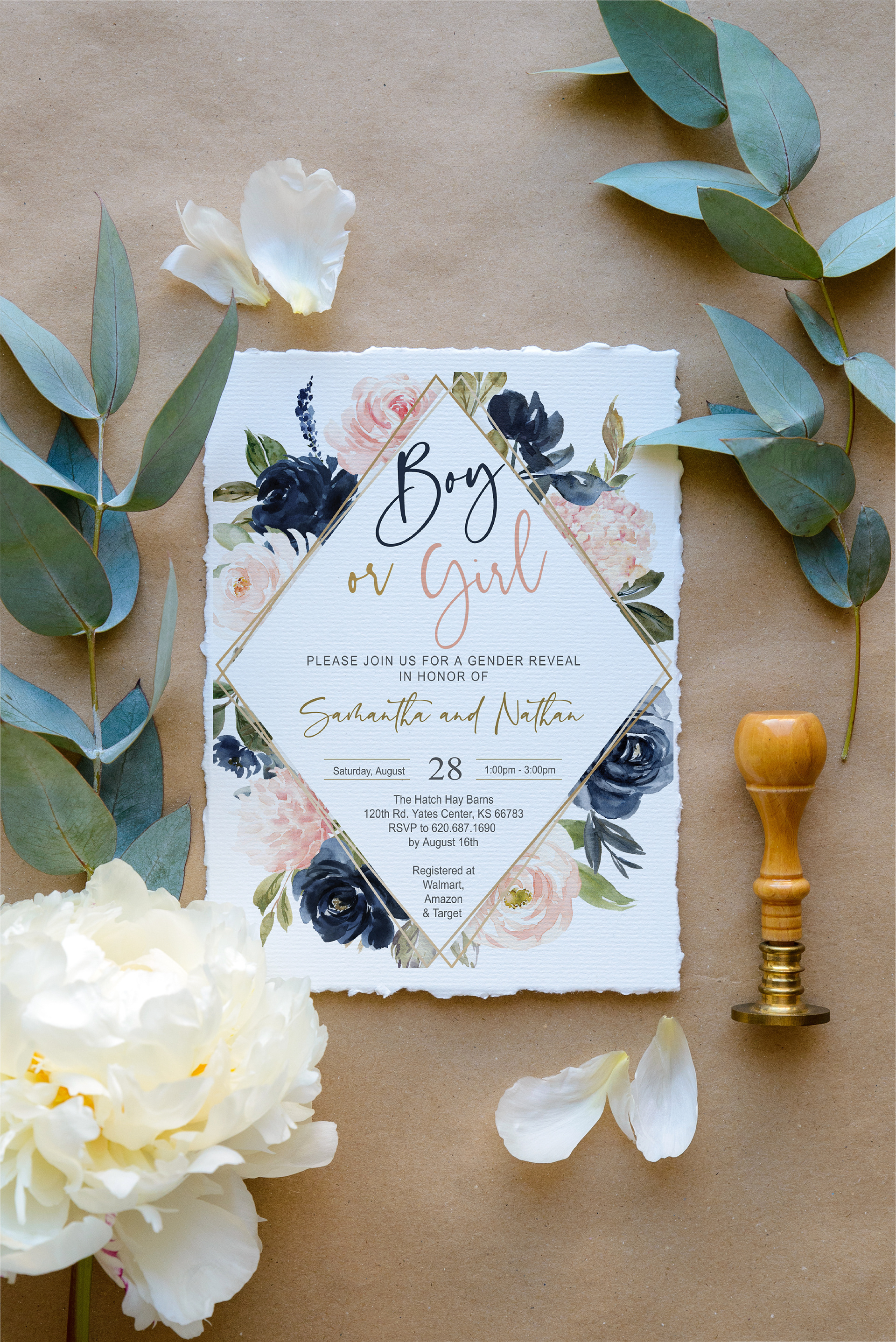 Gender Reveal Invite