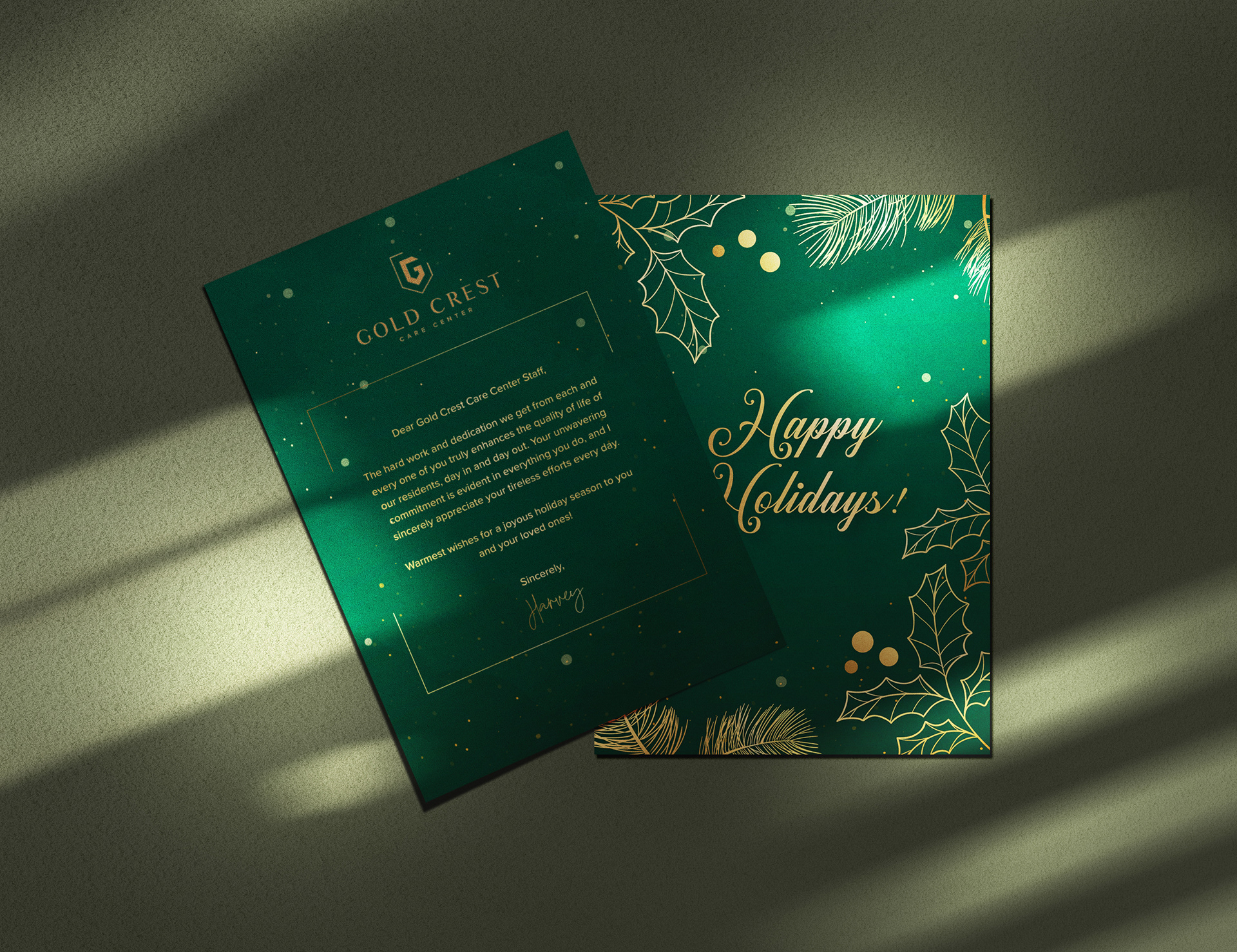 Gold Crest Care Center - Staff Holiday Card (2025)