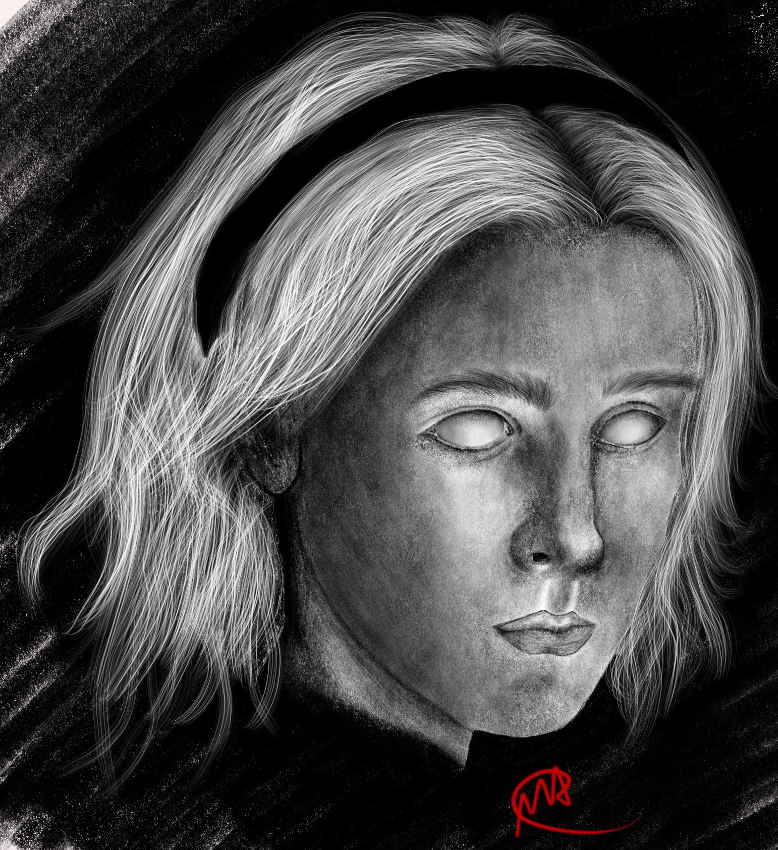 Portrait of Kiernan Shipka (Chilling Adventures of Sabrina) -- Done using Procreate