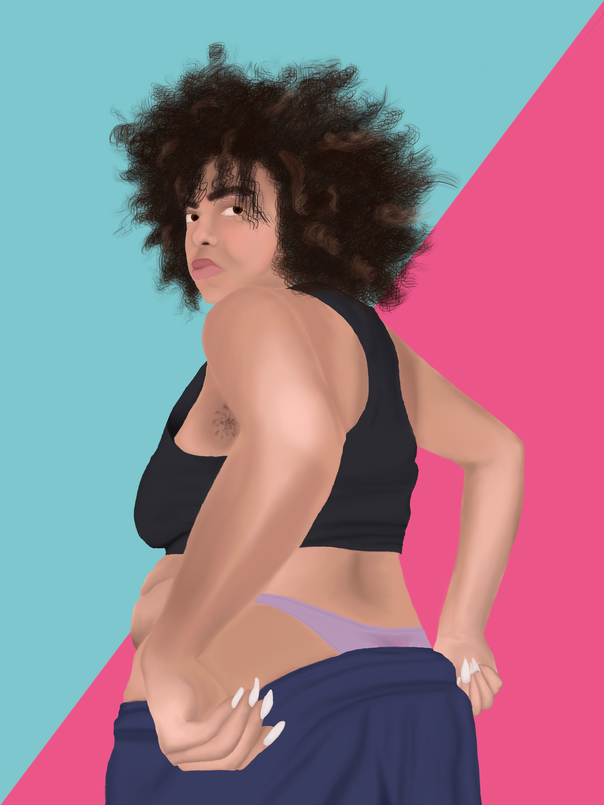 Portrait of Jorden (They/Them) -- Done using Procreate