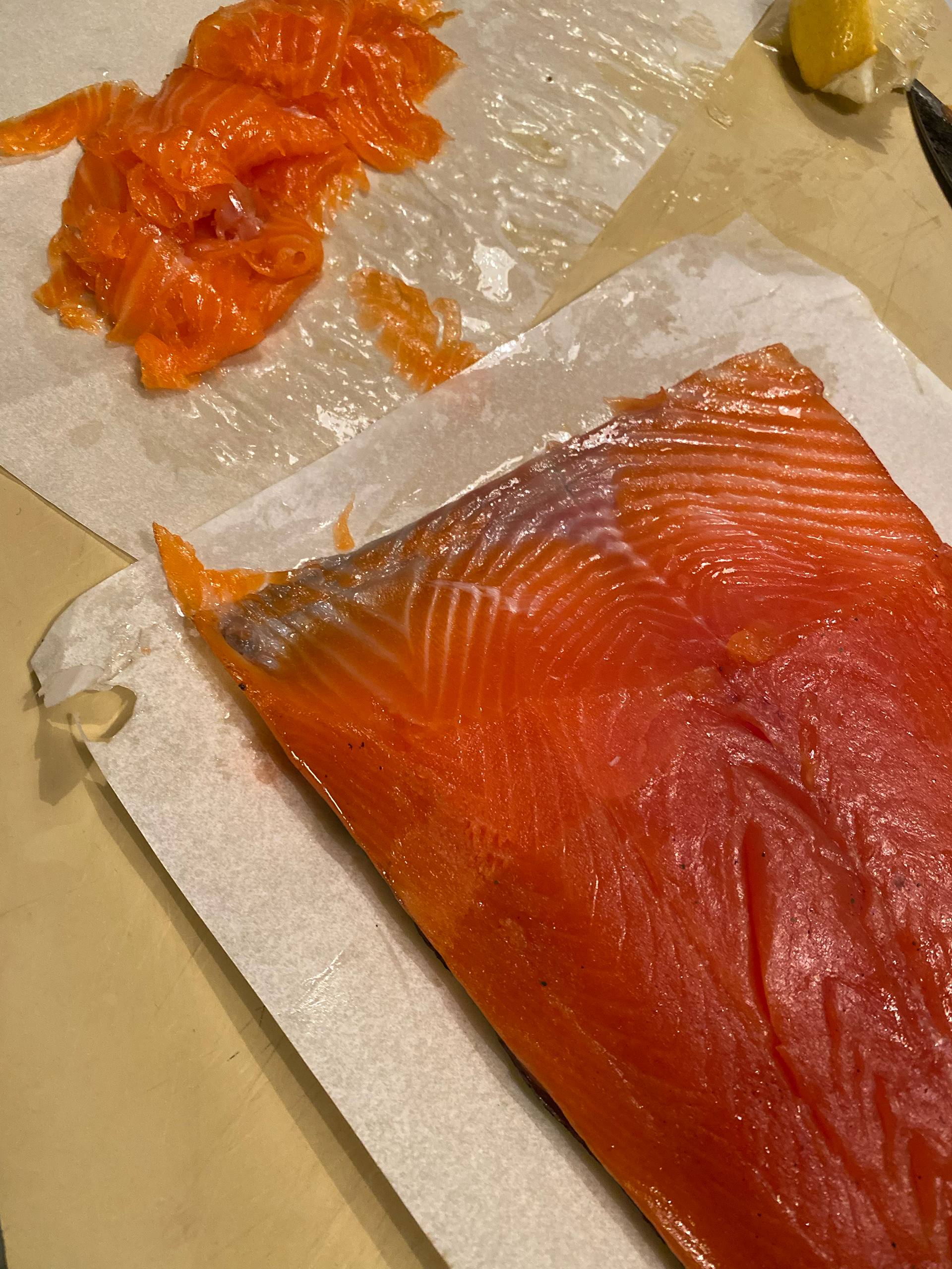 Cold smoked for 6 - 8 hrs