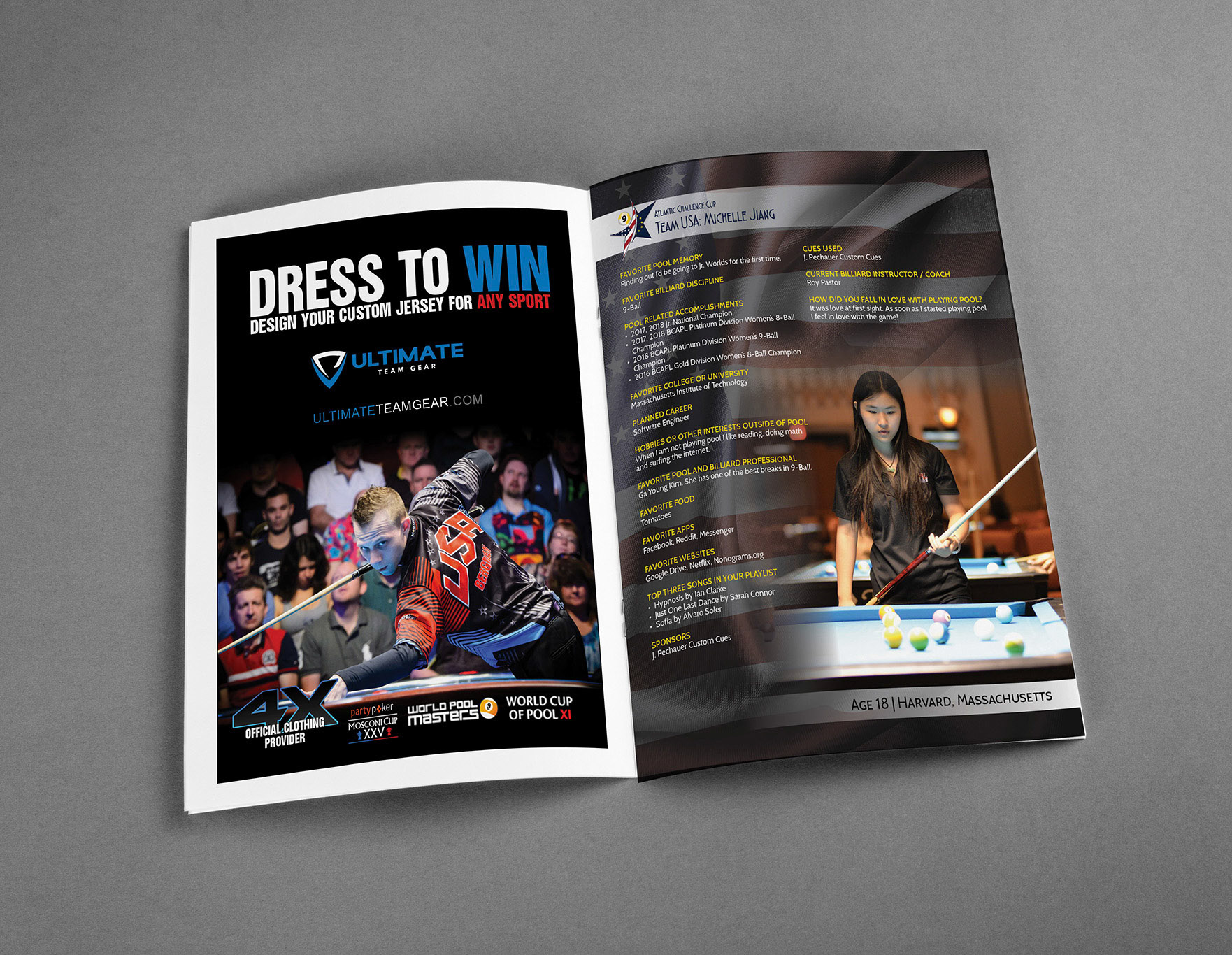 Blank catalog, brochure, magazines, book mock up. Blank opened magazine on grey background.