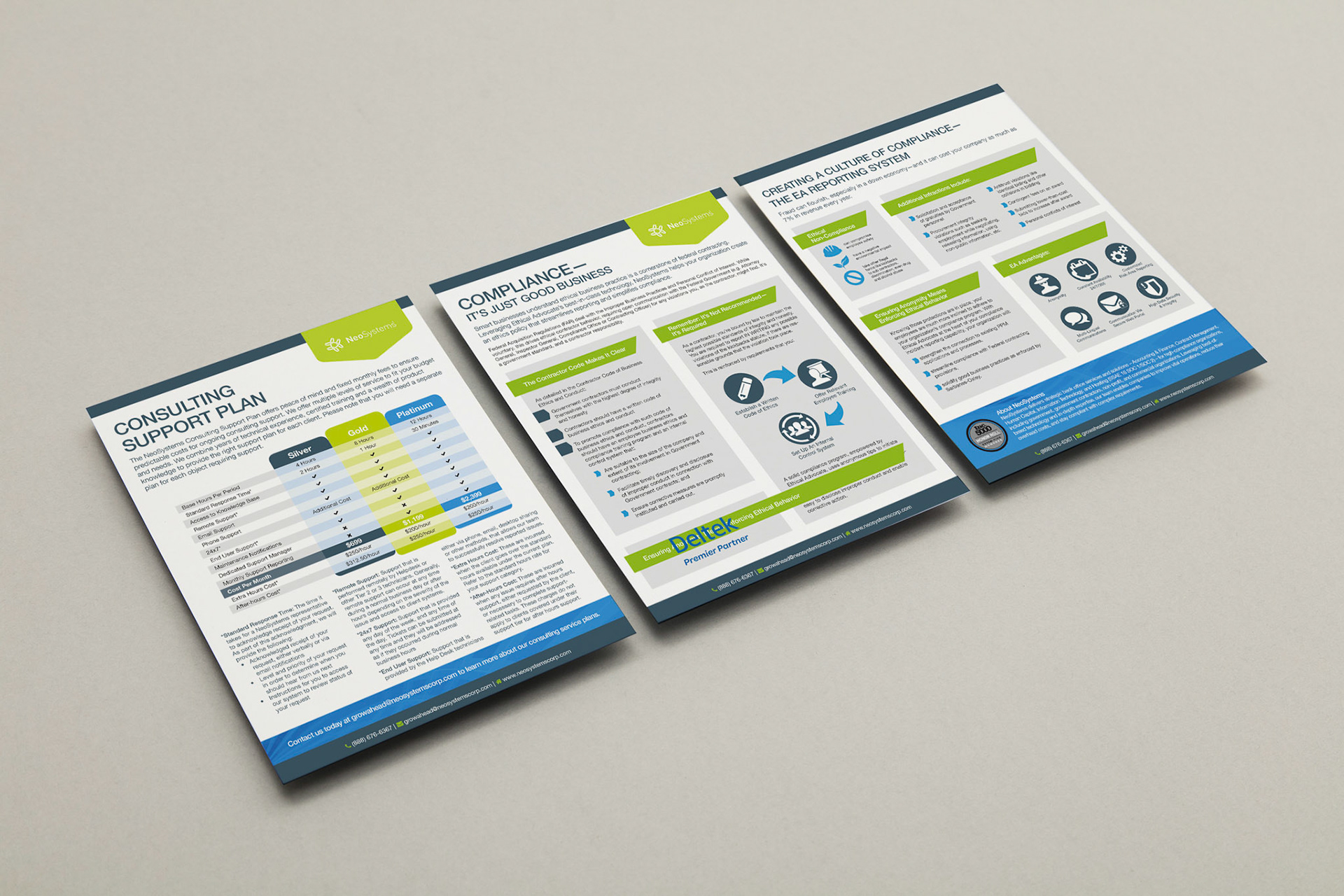 Blank white poster flyer on a grey background