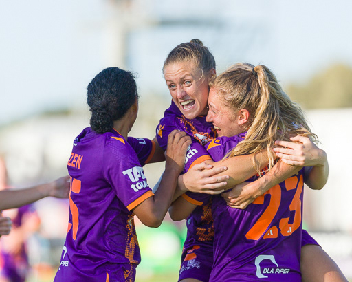 Tash Rigby celebrating first ever goal for @PerthGloryFC