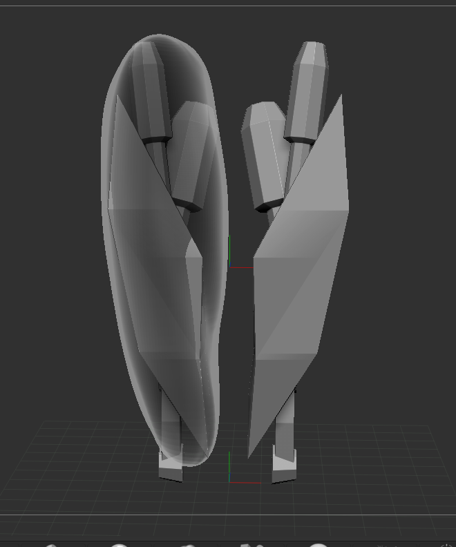 Planning out structure of upper legs in Blender