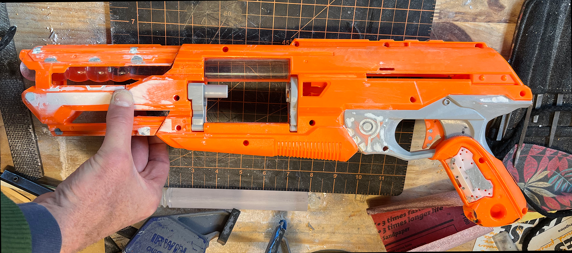 Removing components and filling in signature "Nerf" details