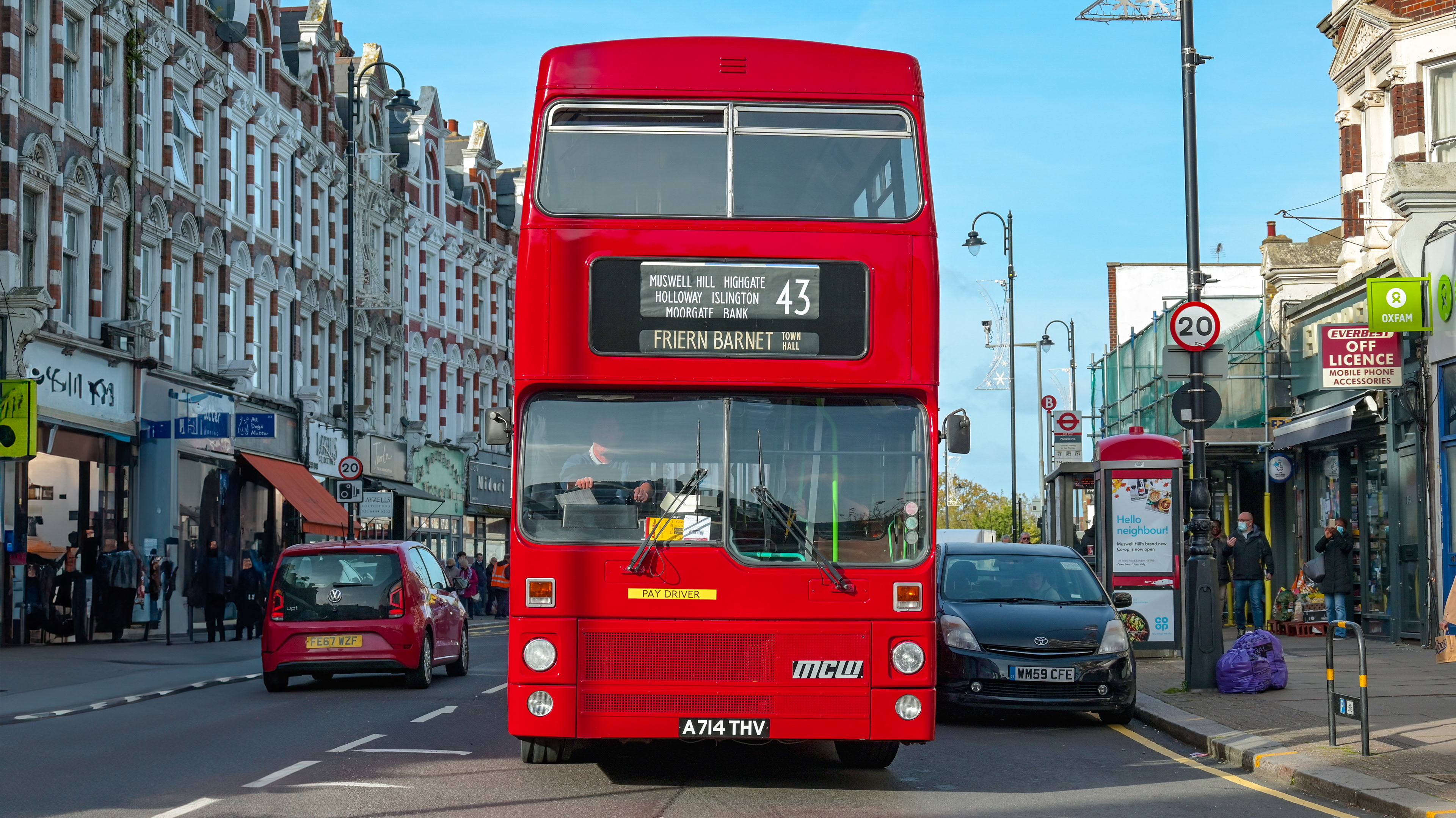 London Transport M1014 (A714THV) Muswell Hill 7th November 2021
