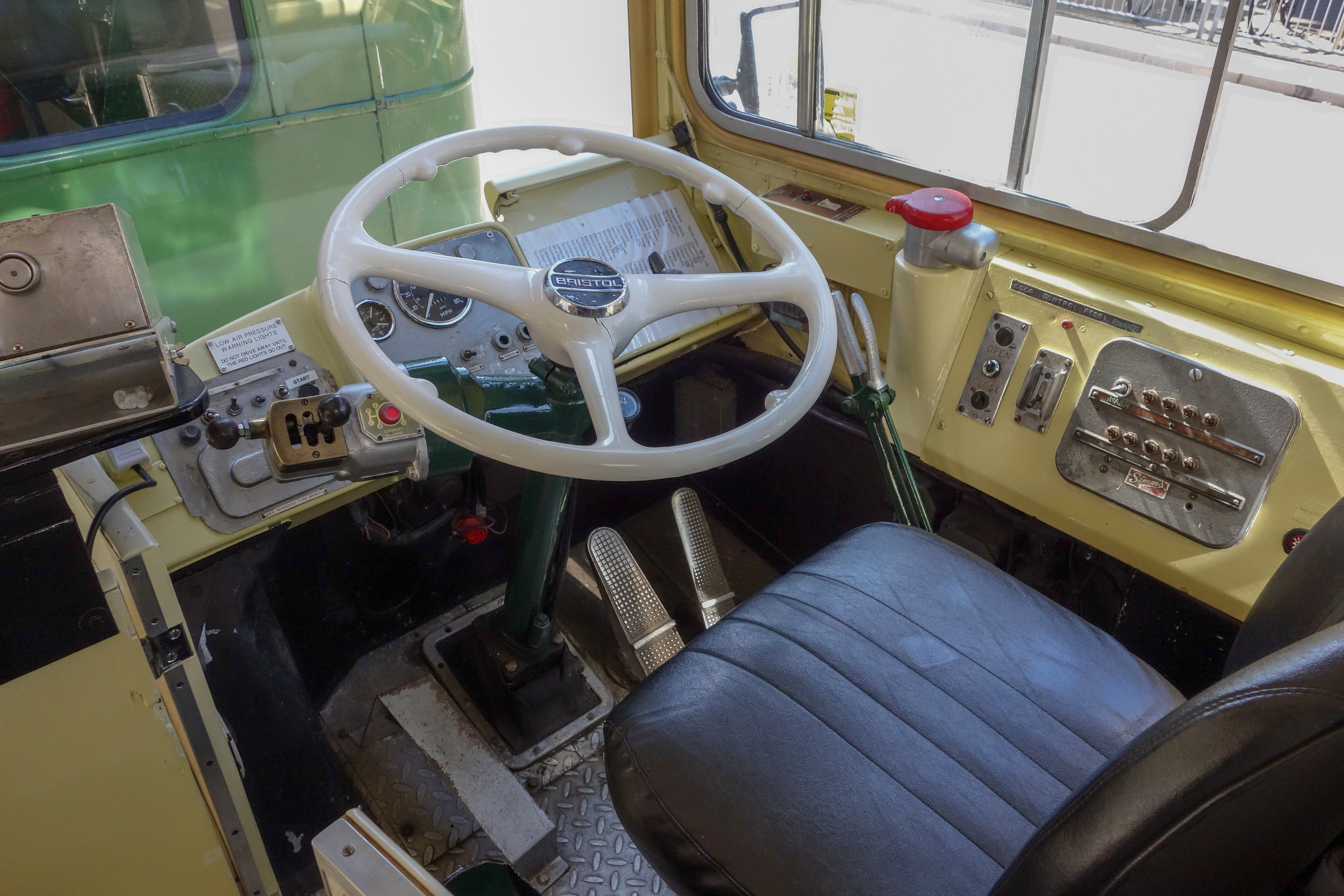 Preserved Eastern National Bristol RE FWC439H 28th April 2013 - Drivers Cab