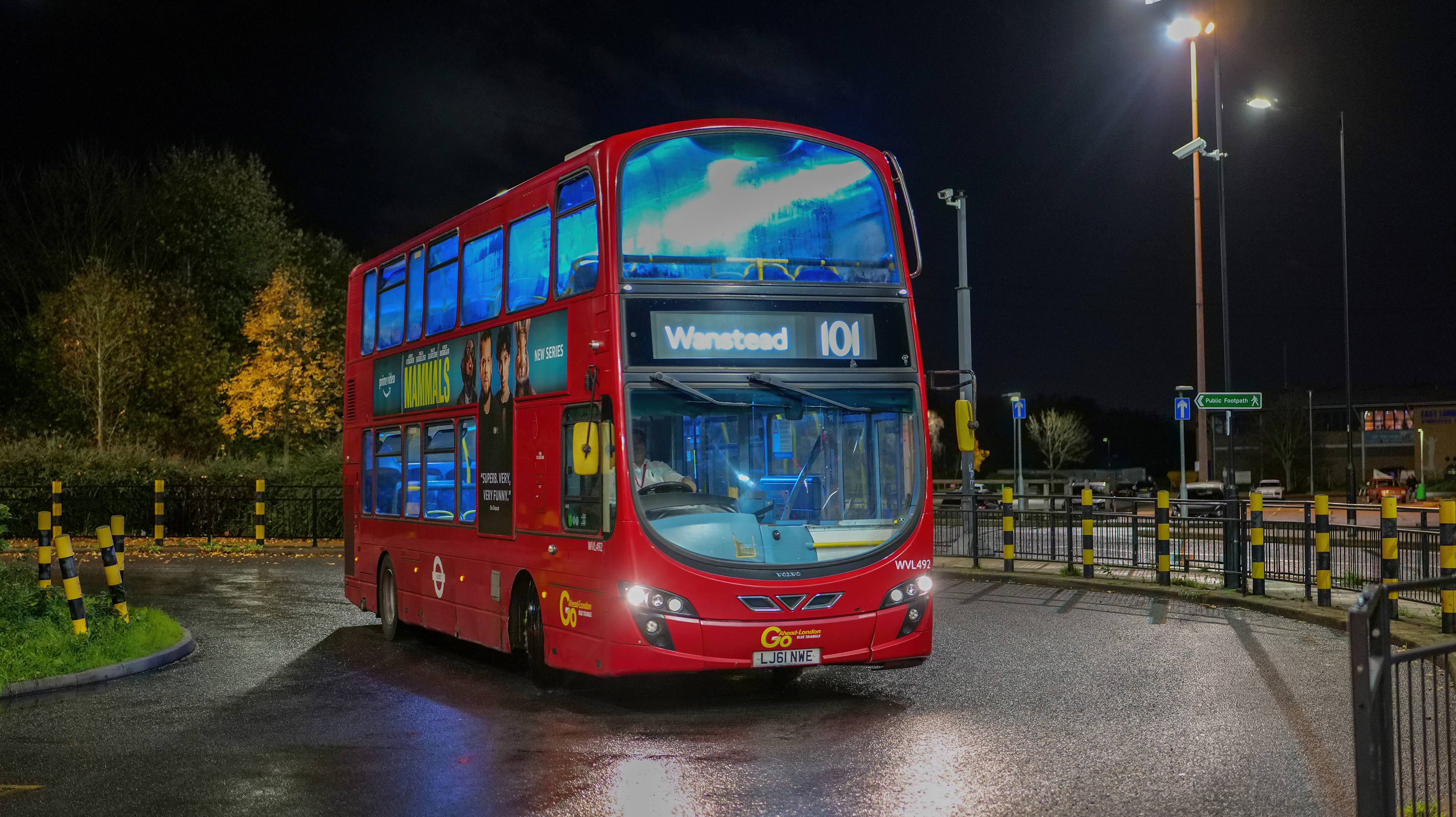 Go-Ahead WVL492 (LJ61NWE) Beckton bus station 20th November 2022