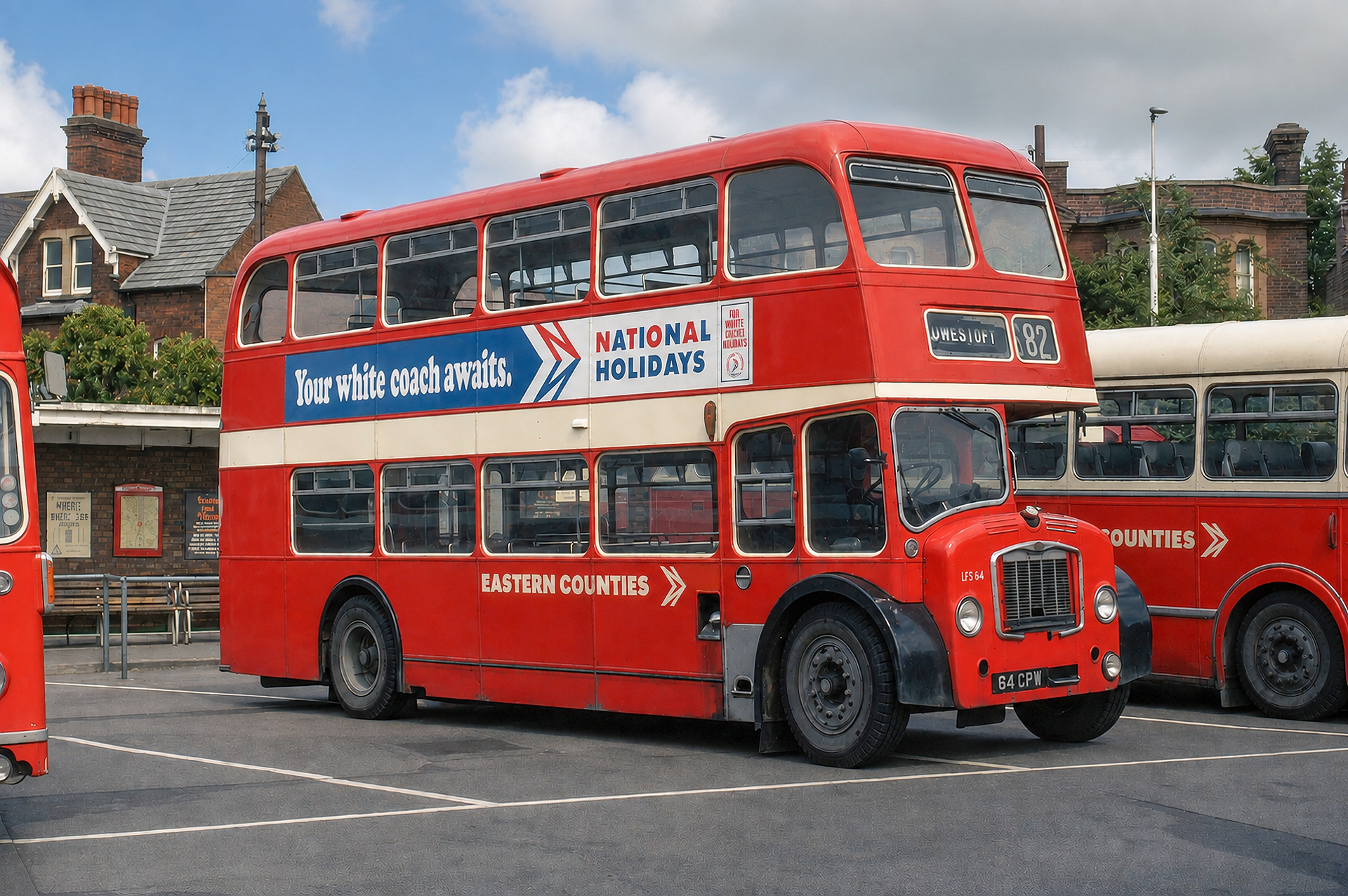 Eastern Counties LFS64 (64CPW) Lowestoft 29th June 1975