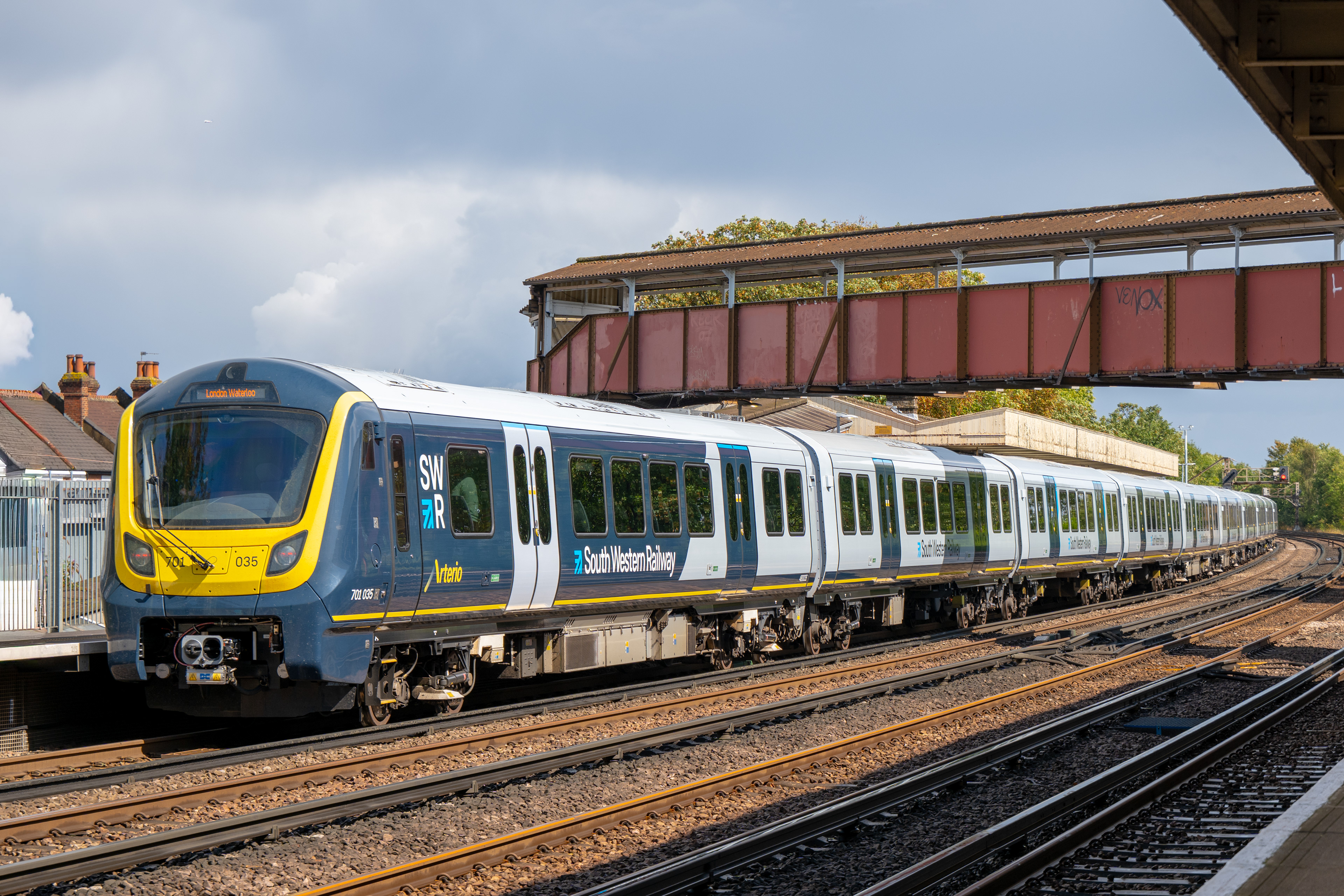 South Western Railway 701035 at Raynes Park on 1st September 2025