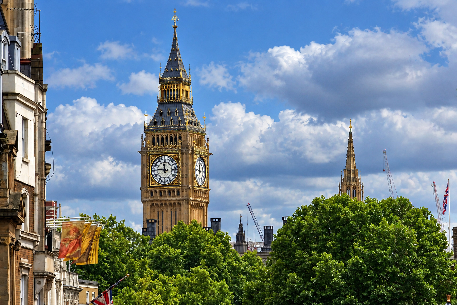 View towards Big Ben 20th August 2017