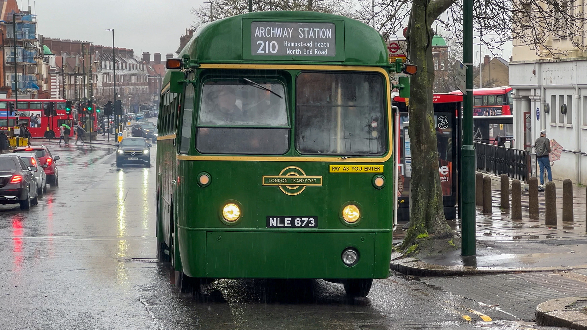 Preserved London Transport RF673 (NLE673) Golders Green 10th March 2024