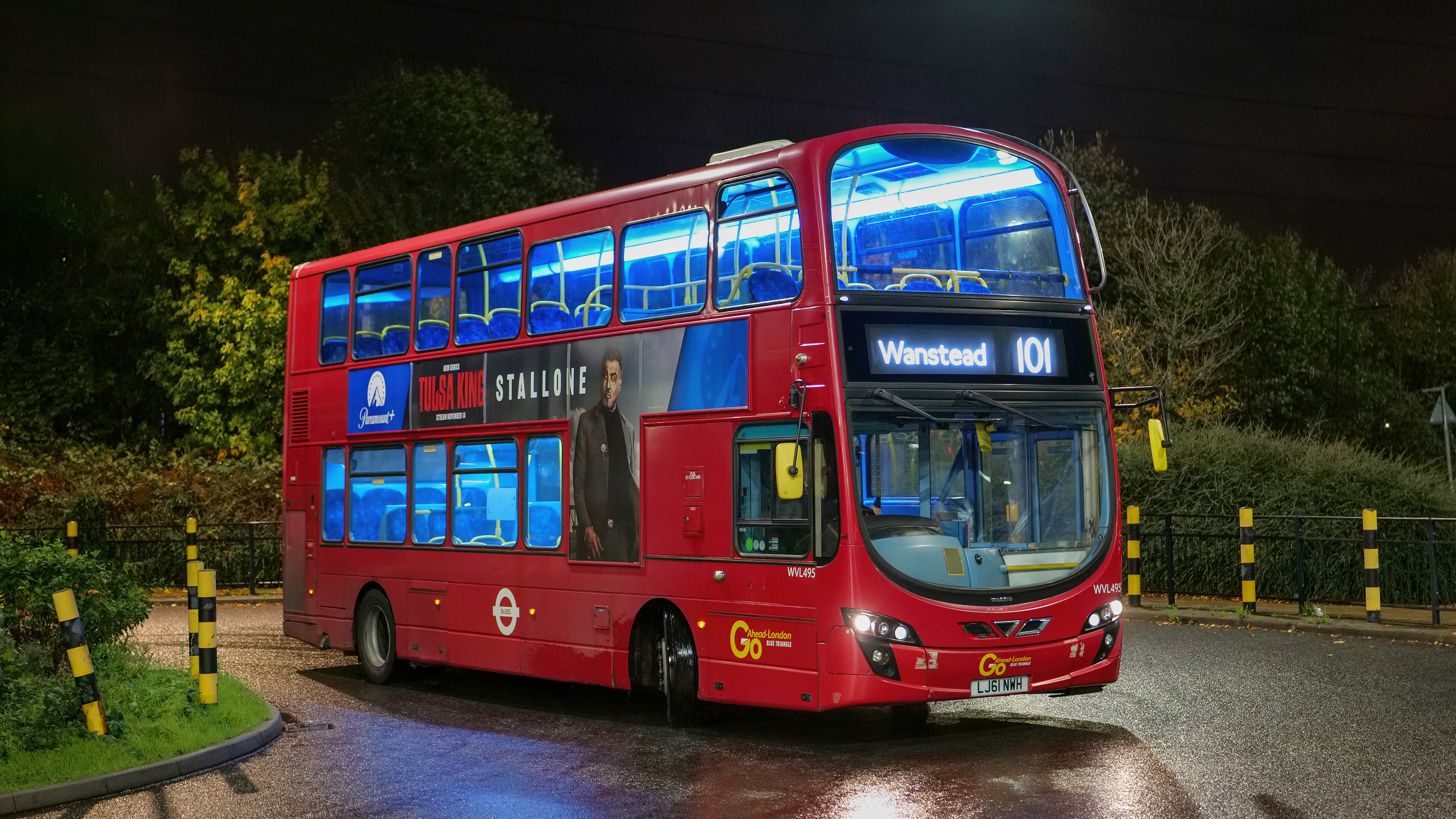 Go-Ahead WVL495 (LJ61NWH) Beckton bus station 20th November 2022