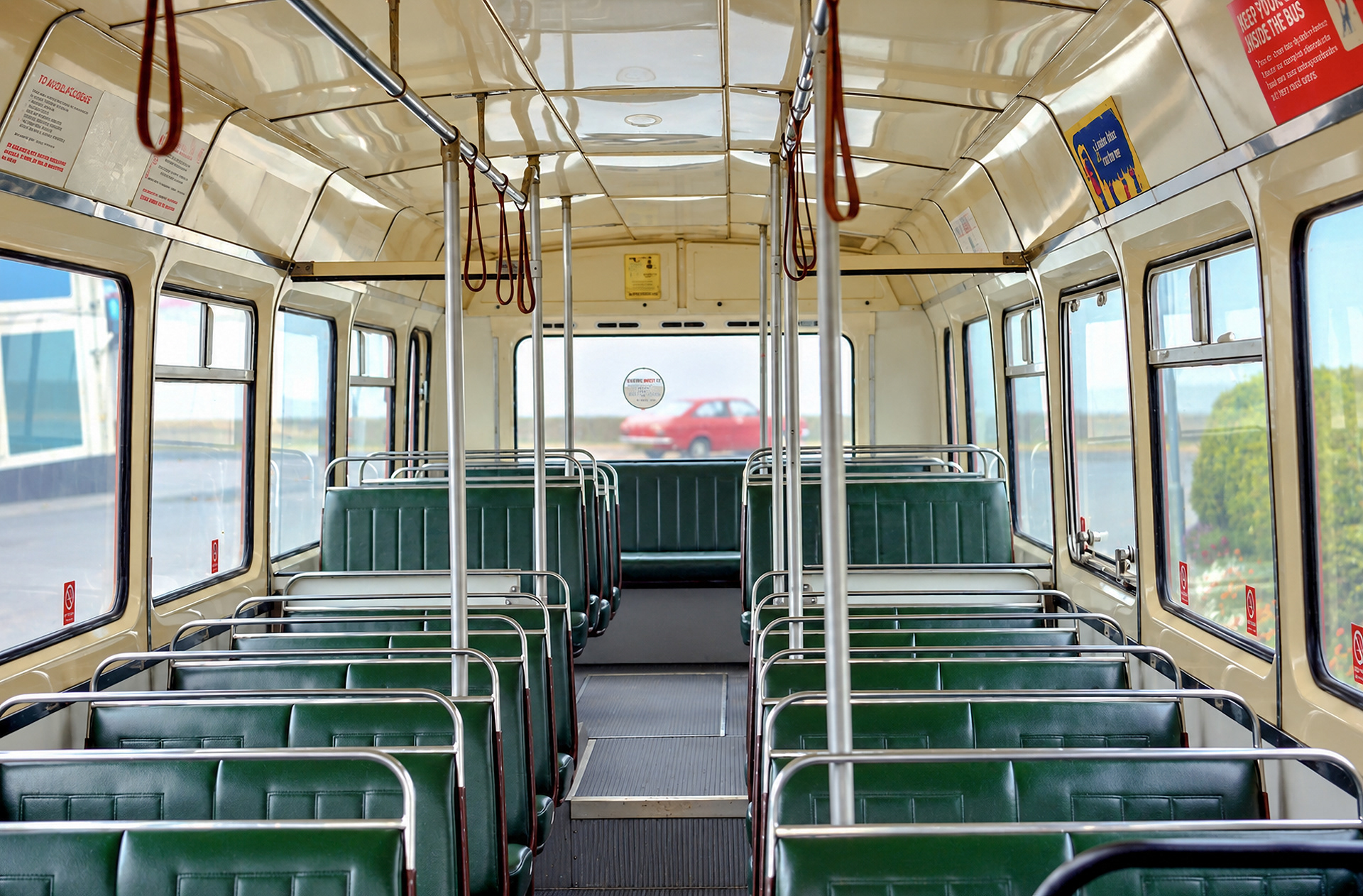Eastern Counties interior of LN539 (HVF539L) 1981