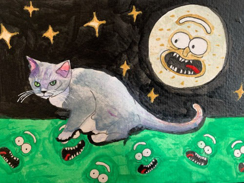 Berry, watercolor and ink (commissioned)