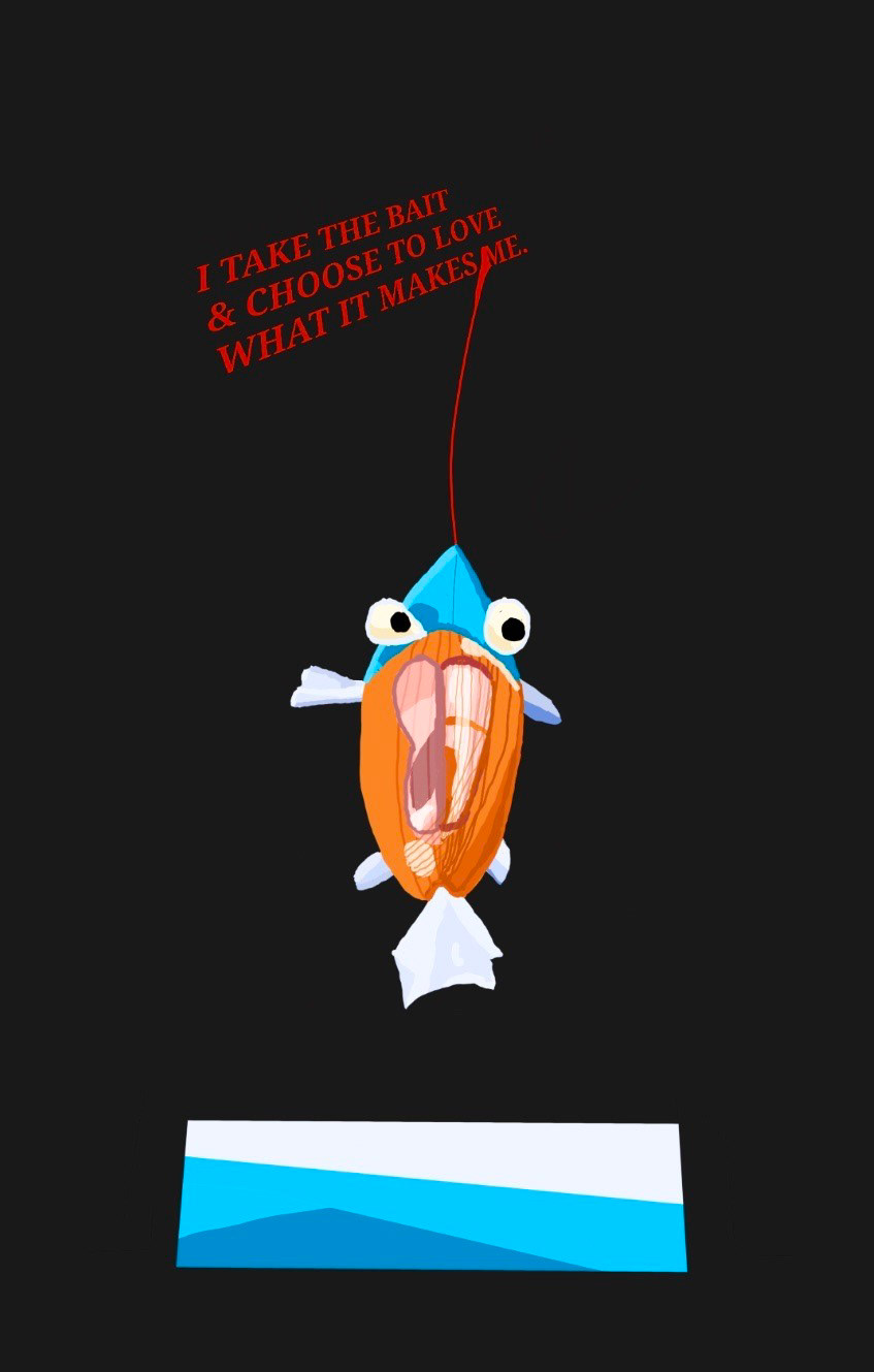 GONE [FISHING/GIRL], digital painting