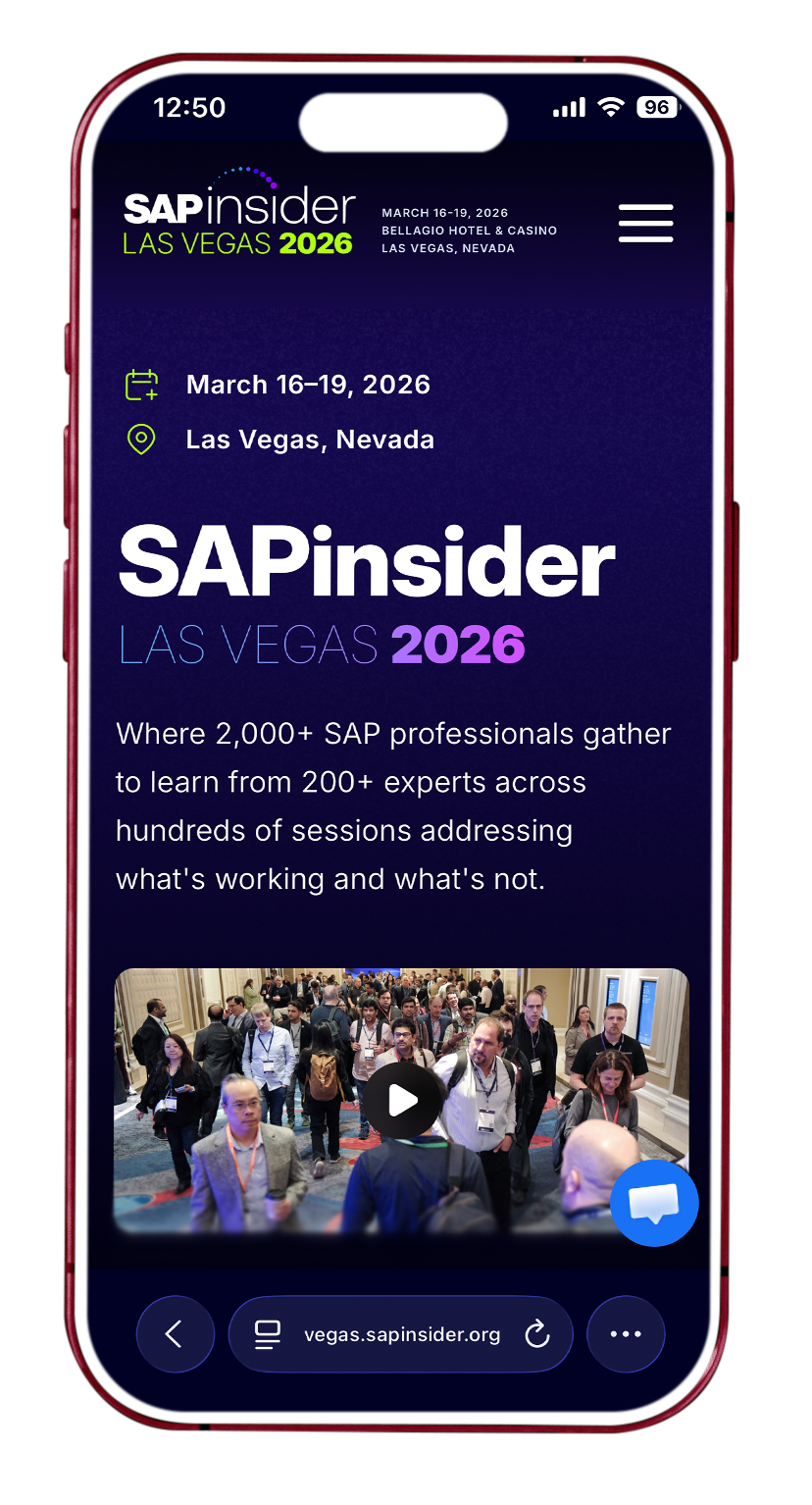 SAPinsider Las Vegas Website