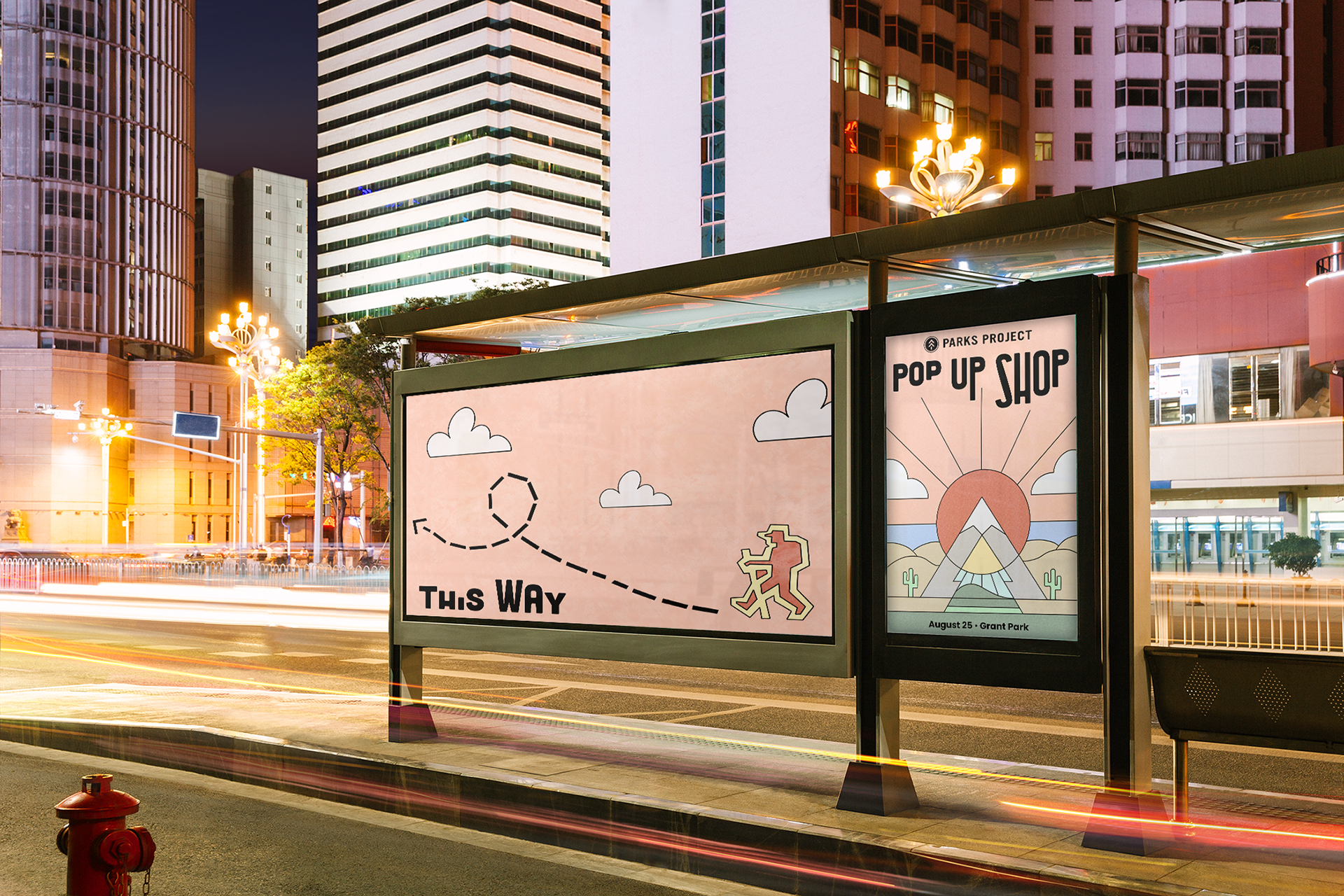 Bus stop advertisement