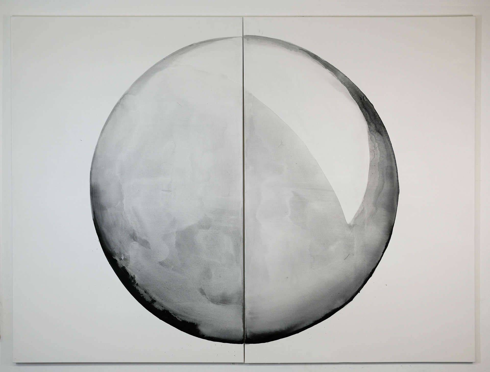 "IX", 1,40 x 1,00 m, Tusche und Acrylfarbe auf Leinwand