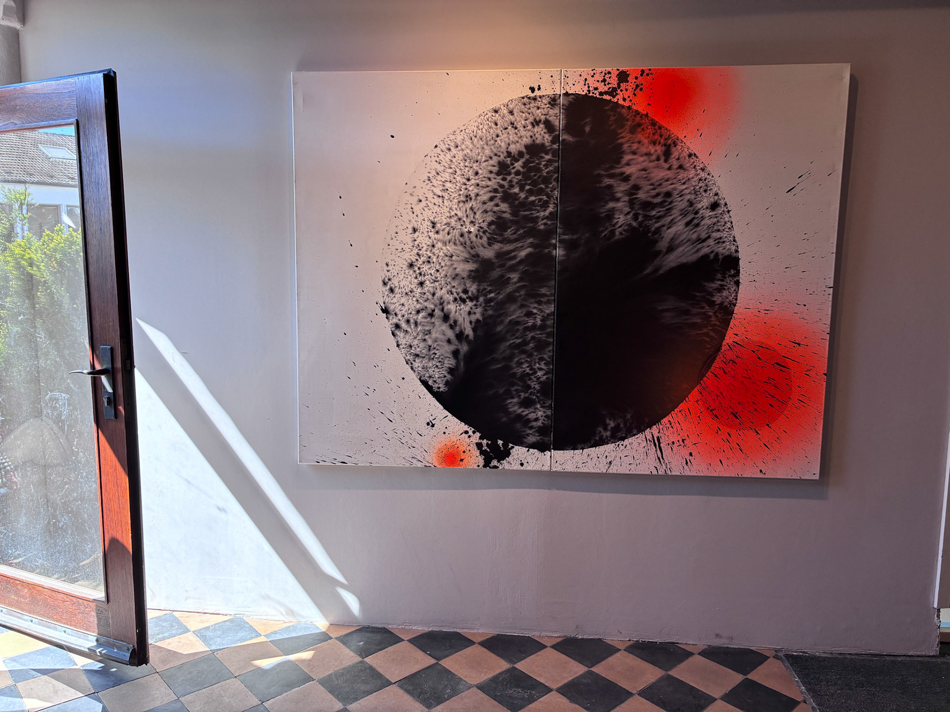 "IV", 2,00 x 1,50 m, Tusche und Lack auf Leinwand​​​​​​​