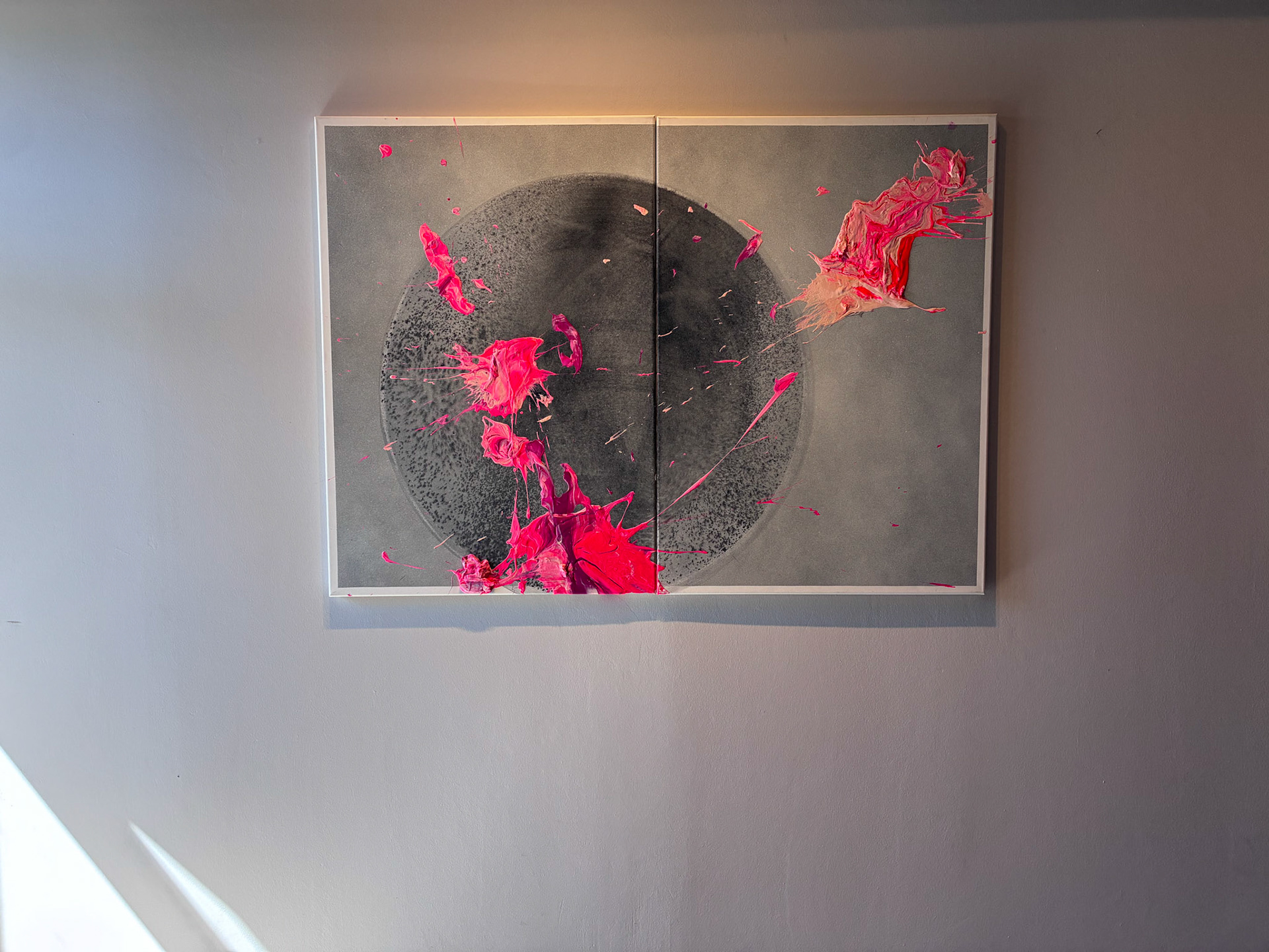 "VII", 1,40 x 1,00 m, Tusche und Lack auf Leinwand​​​​​​​