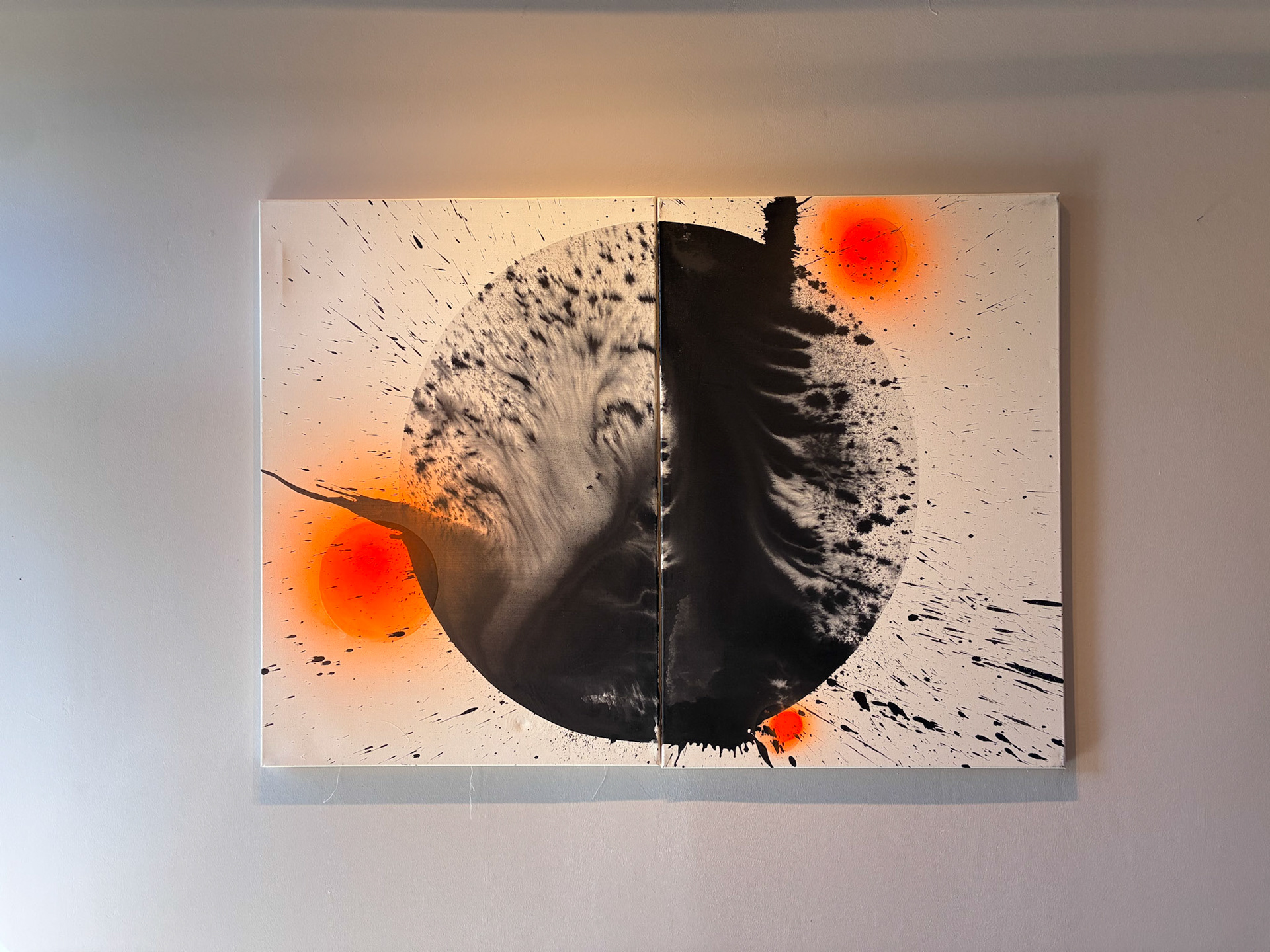 "VIII", 1,40 x 1,00 m, Tusche und Lack auf Leinwand​​​​​​​