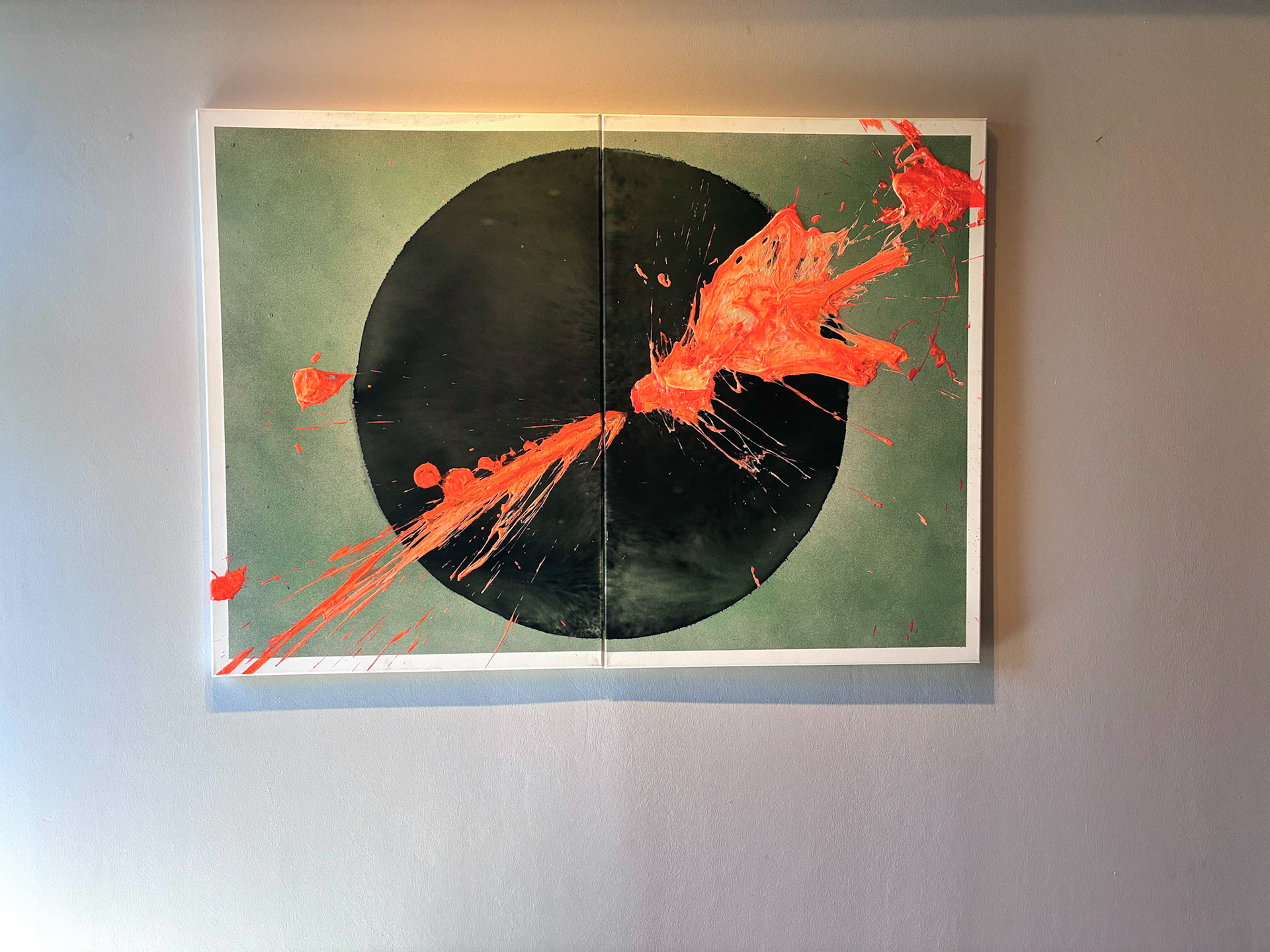 "VI", 1,40 x 1,00 m, Tusche und Lack auf Leinwand​​​​​​​