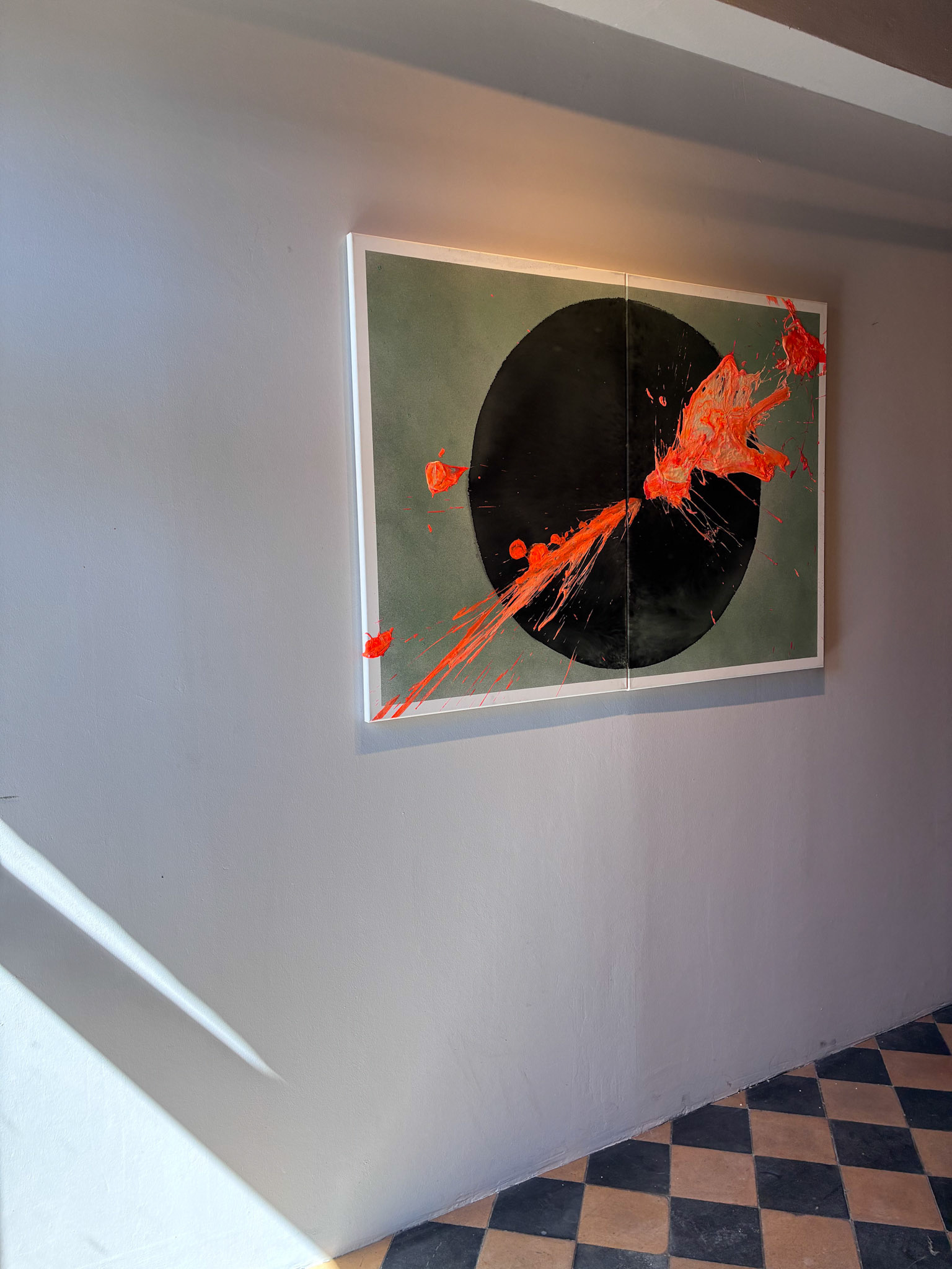 "VI", 1,40 x 1,00 m, Tusche und Lack auf Leinwand​​​​​​​