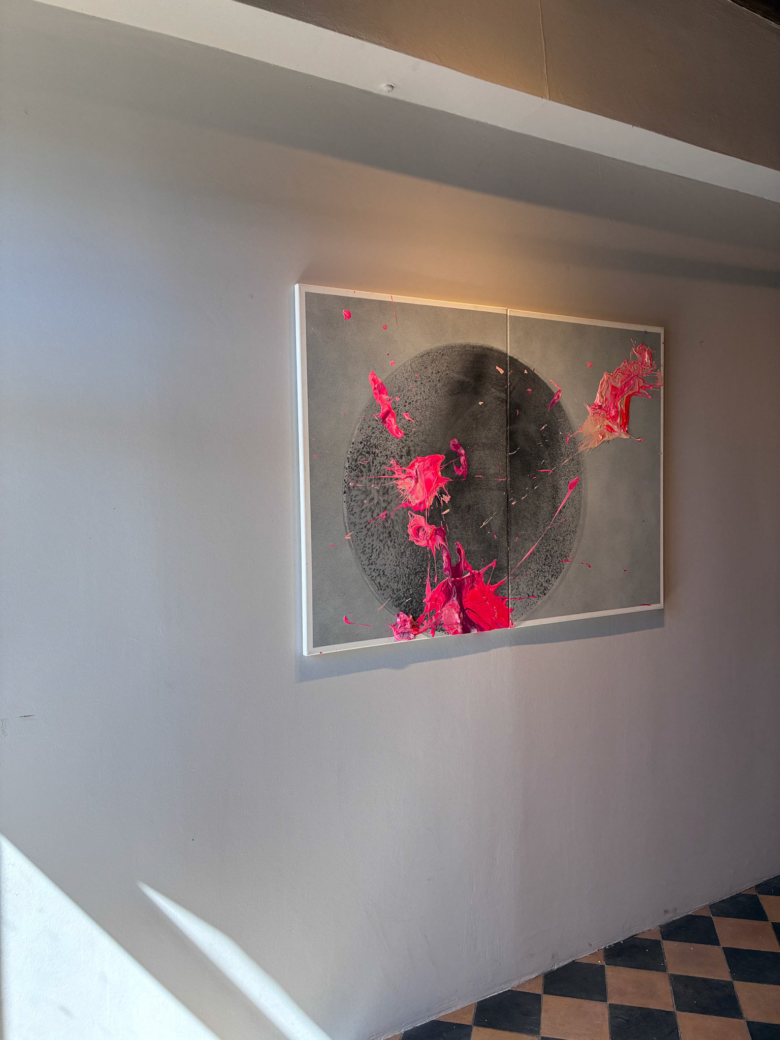 "VII", 1,40 x 1,00 m, Tusche und Lack auf Leinwand​​​​​​​