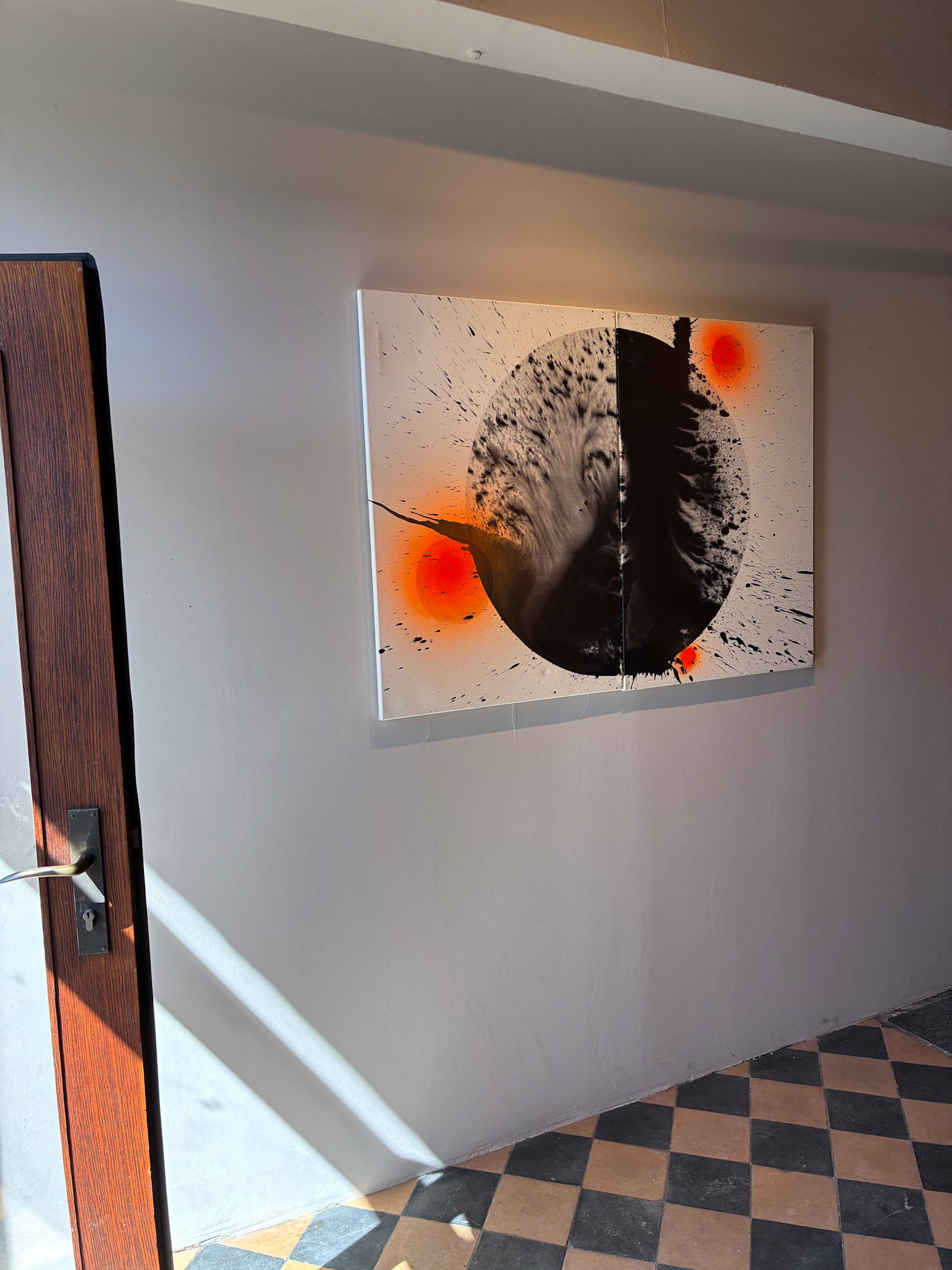 "VIII", 1,40 x 1,00 m, Tusche und Lack auf Leinwand​​​​​​​