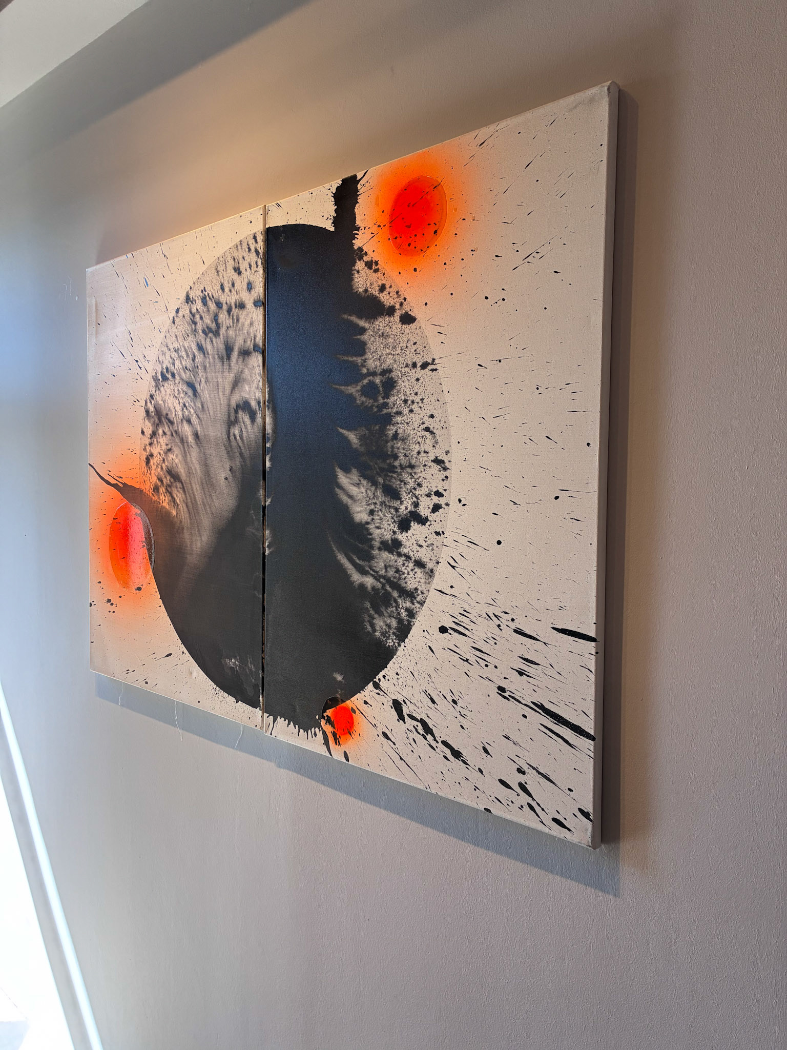 "VIII", 1,40 x 1,00 m, Tusche und Lack auf Leinwand​​​​​​​
