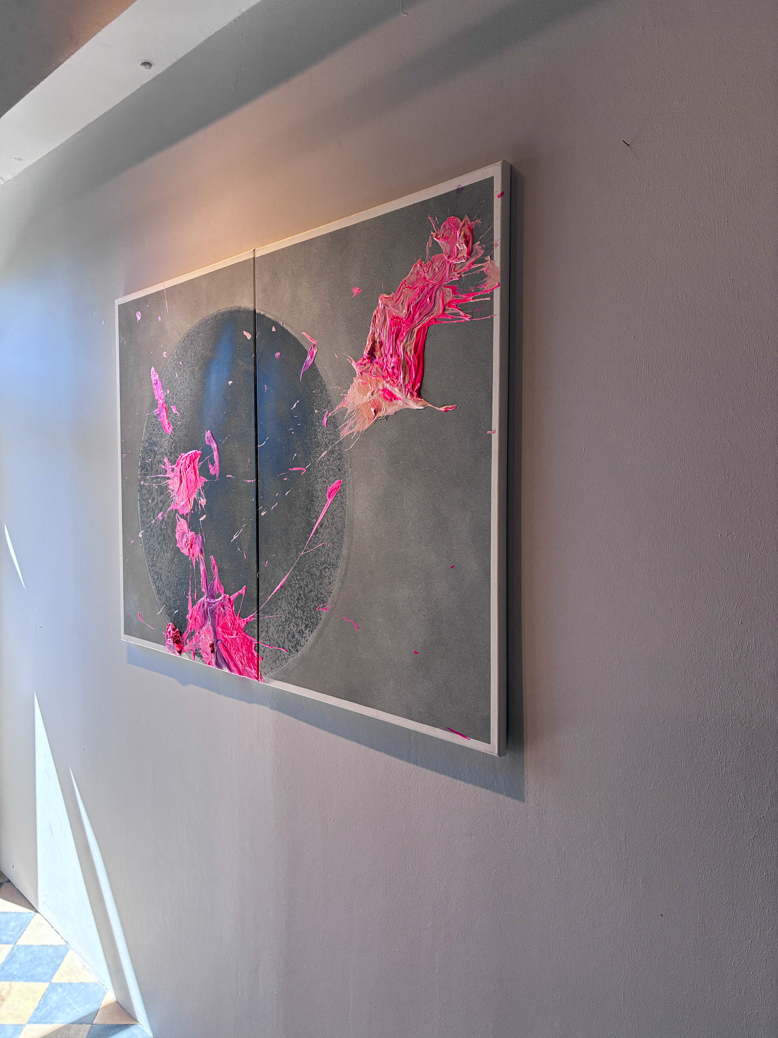 "VII", 1,40 x 1,00 m, Tusche und Lack auf Leinwand​​​​​​​