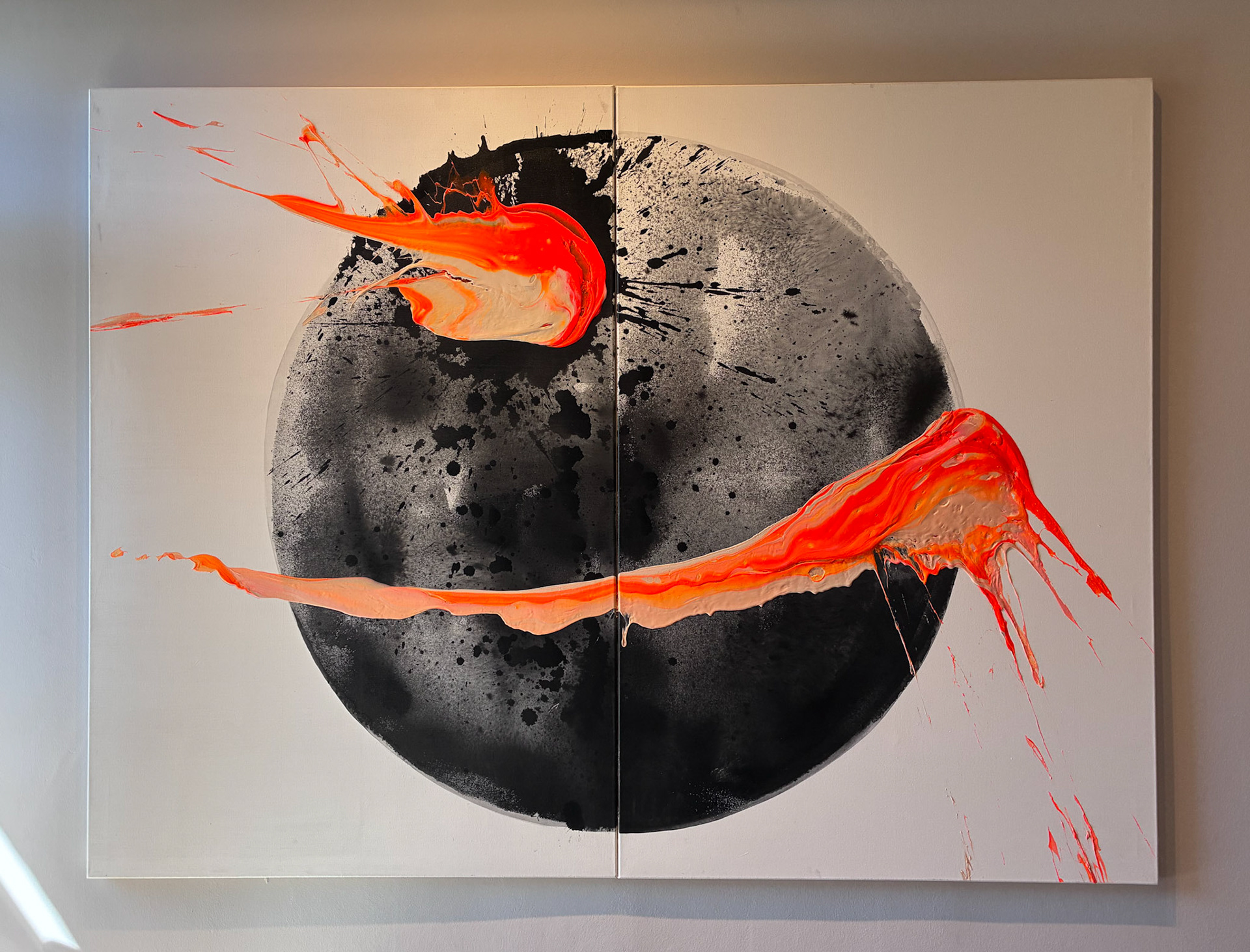 "I",  2,00 x 1,50 m, Tusche und Lack auf Leinwand​​​​​​​