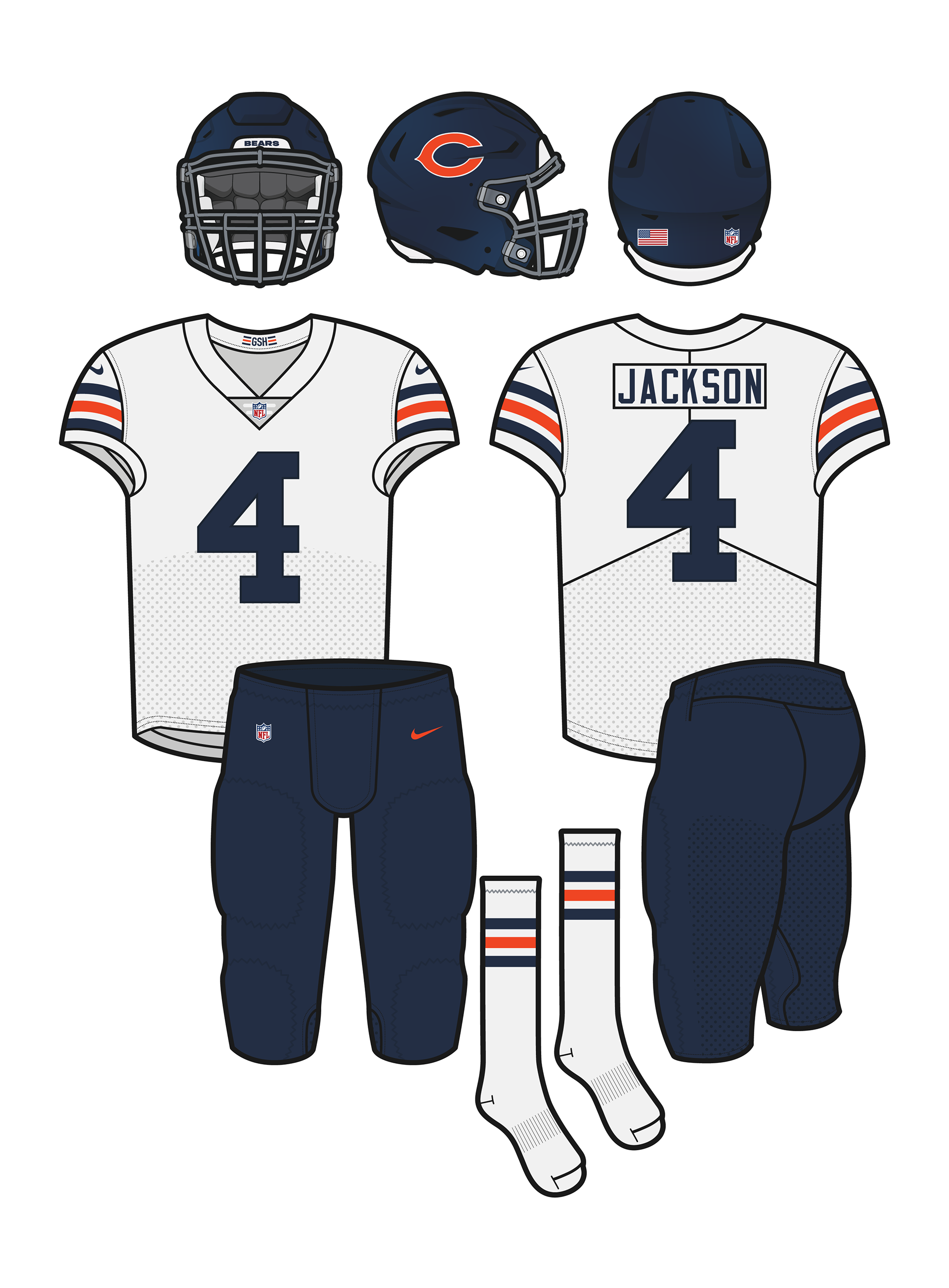 Quantum Graphics az X-en: „Chicago Bears Uniform Concept!! #Bears #Chicago  #ChiTown #BearDown #GoBears #BearsNation #NFL #Football @MattForte22   / X