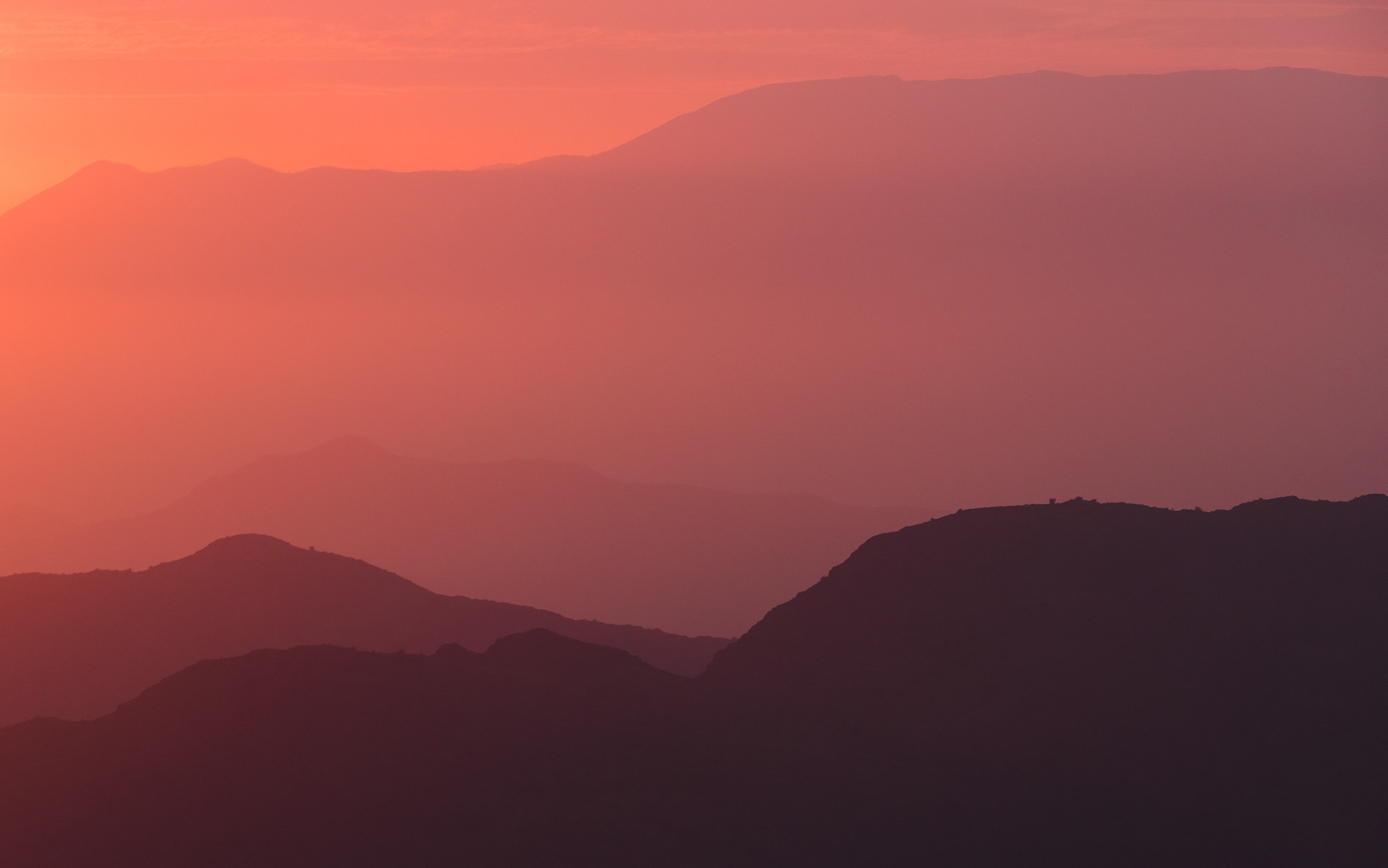 Atardecer desde las montañas (Chile)