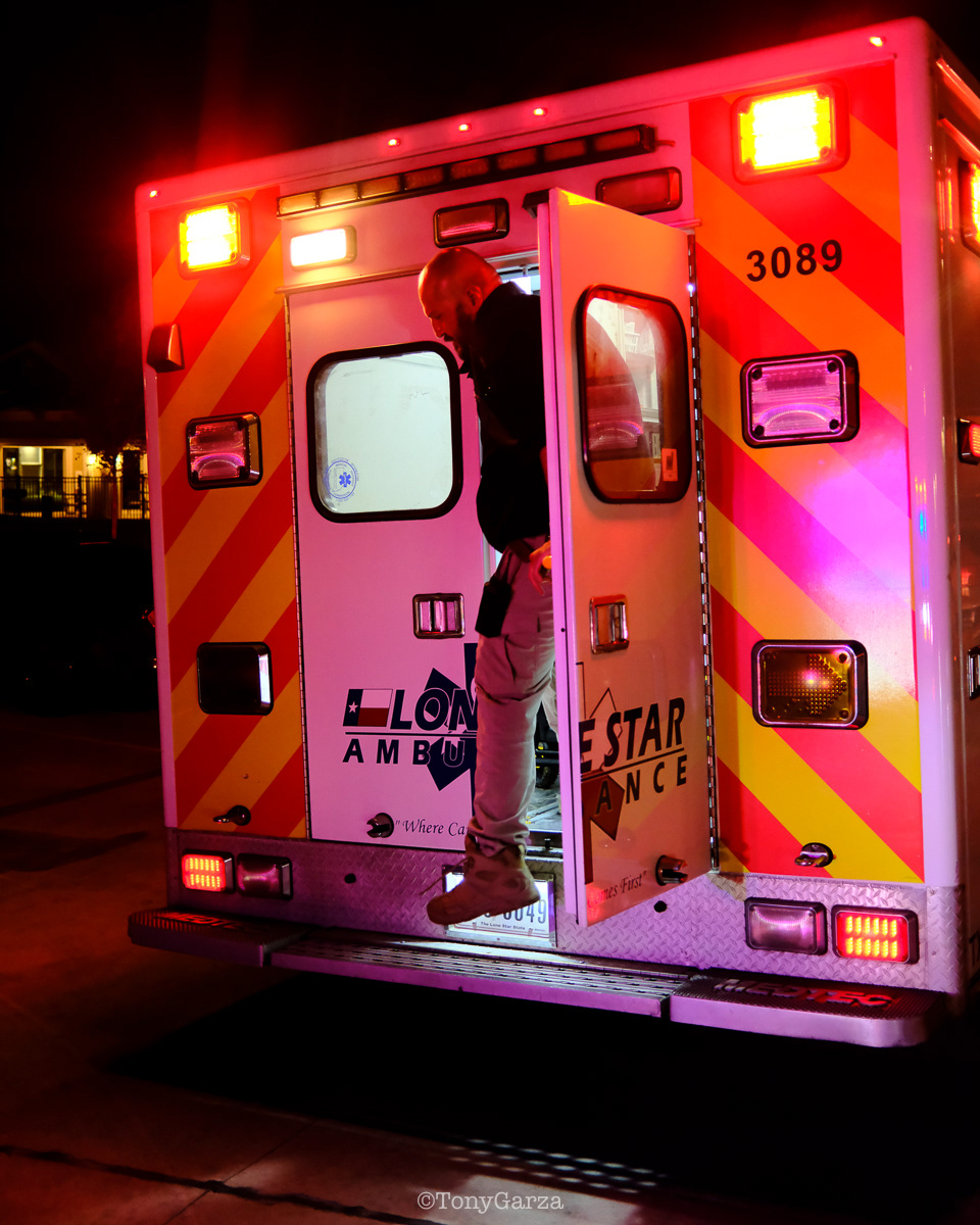 O. Espinoza, LSA supervisor and paramedic, exits the unit after assisting Medic 7 with a critical call. Any additional assistance simply increases the chances for the patient. It’s not about ego, pride, title, or rank. Teamwork is dream work! So others may live.