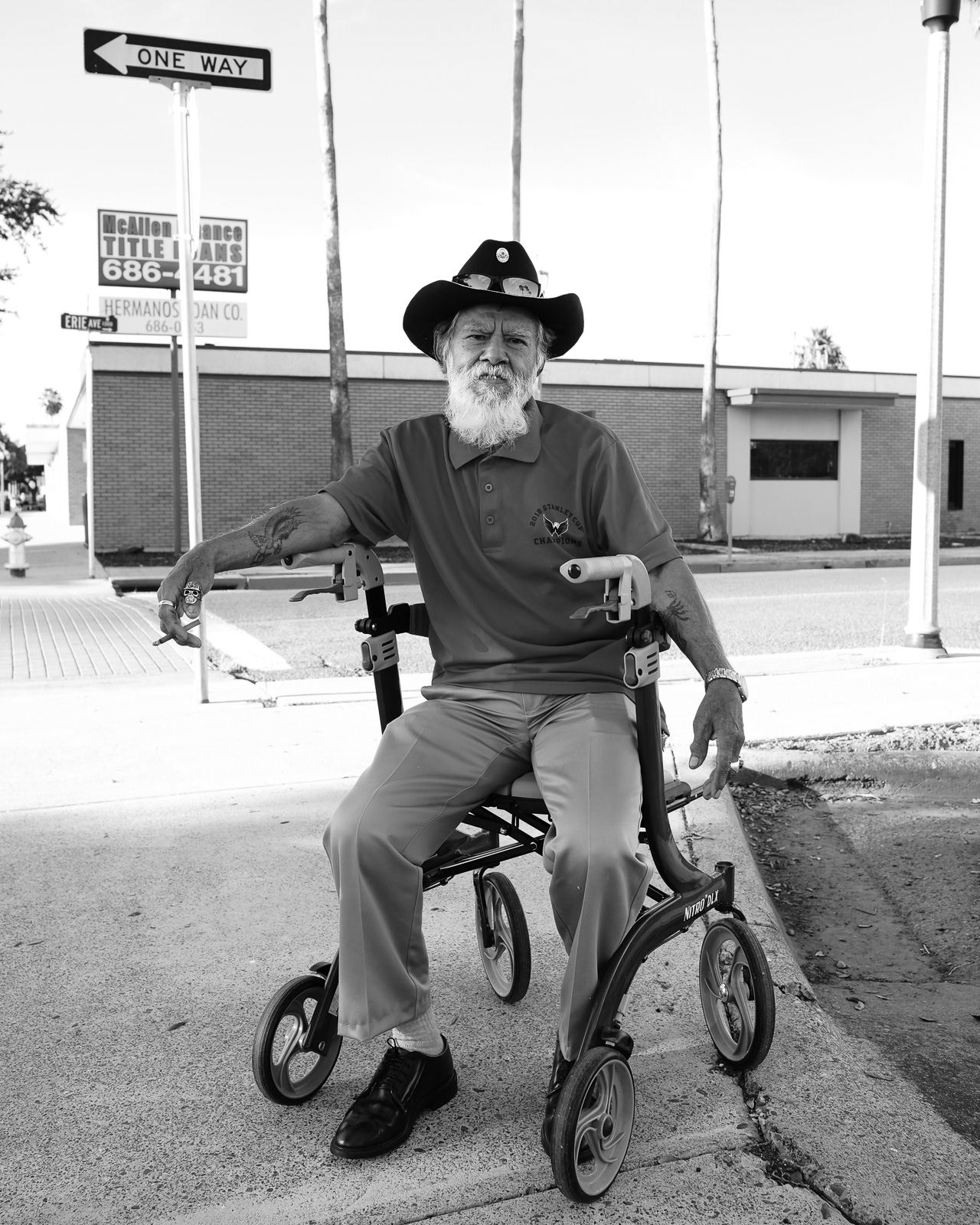 Speedy having a morning cigarette. 