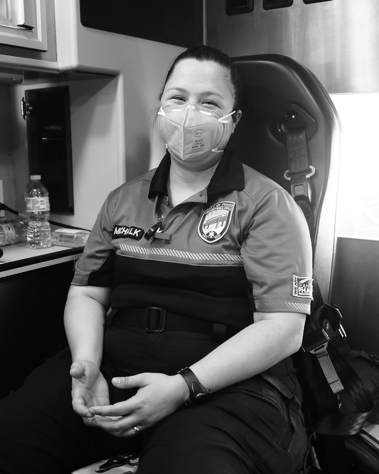 S. Michalk, EMT, with 4 years of service.