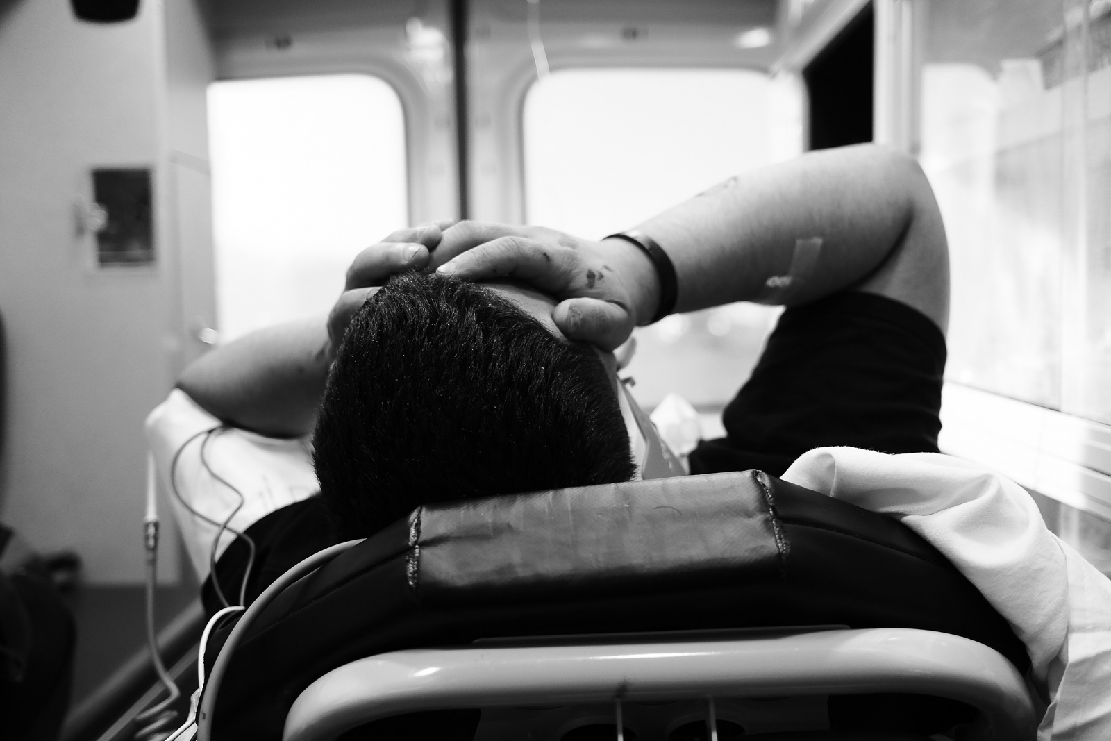 Patient in distress.