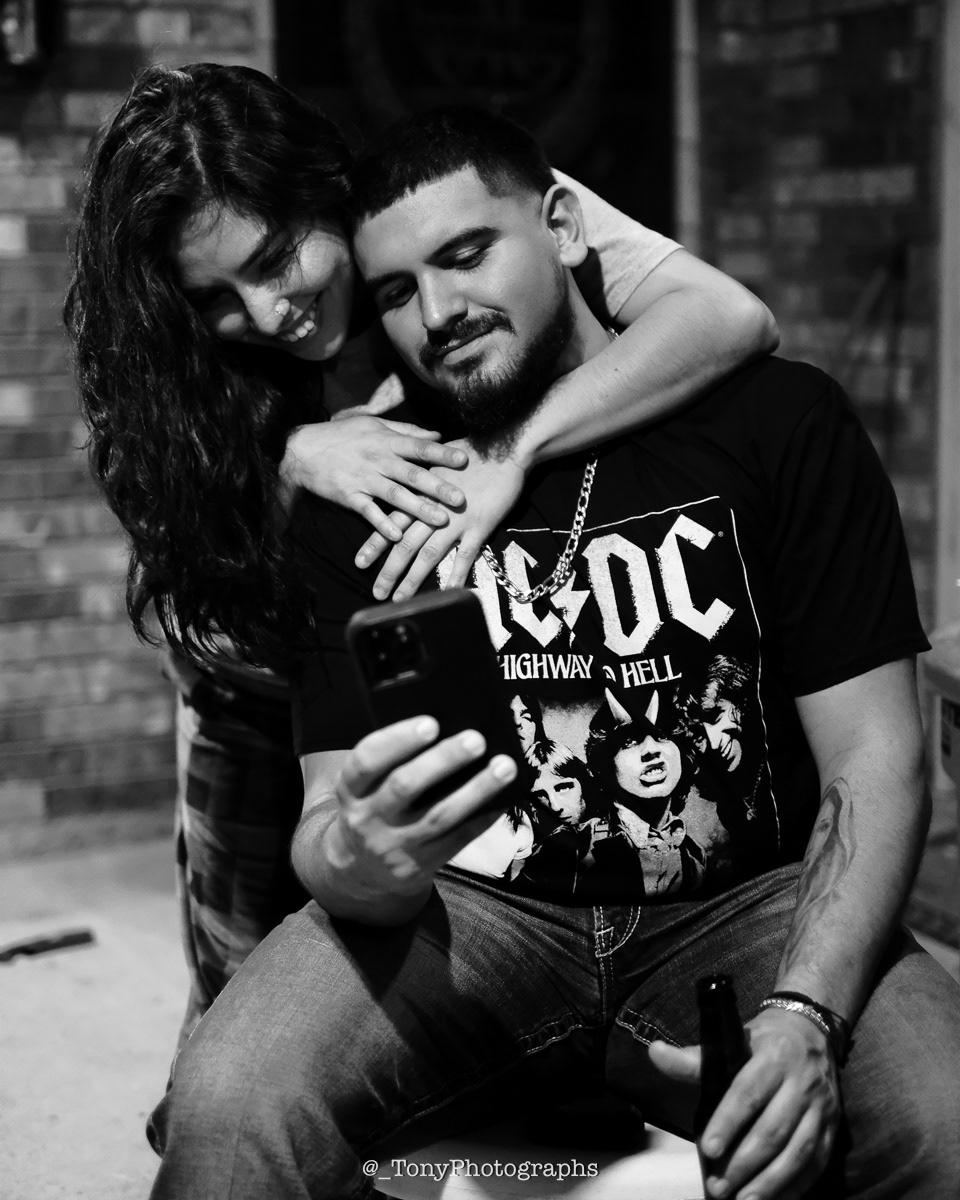 Ramon on his 25th birthday with his girl, Andrea. 