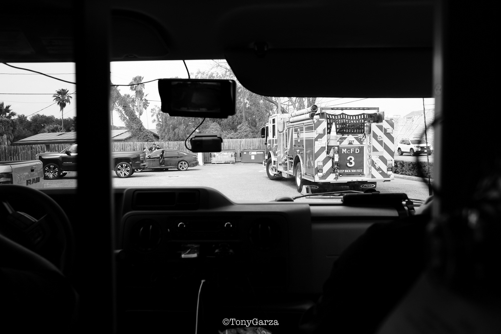 Arriving on scene.