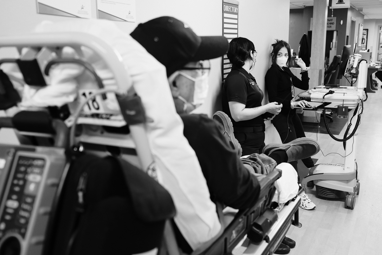 EMS giving report at the EMS line.
