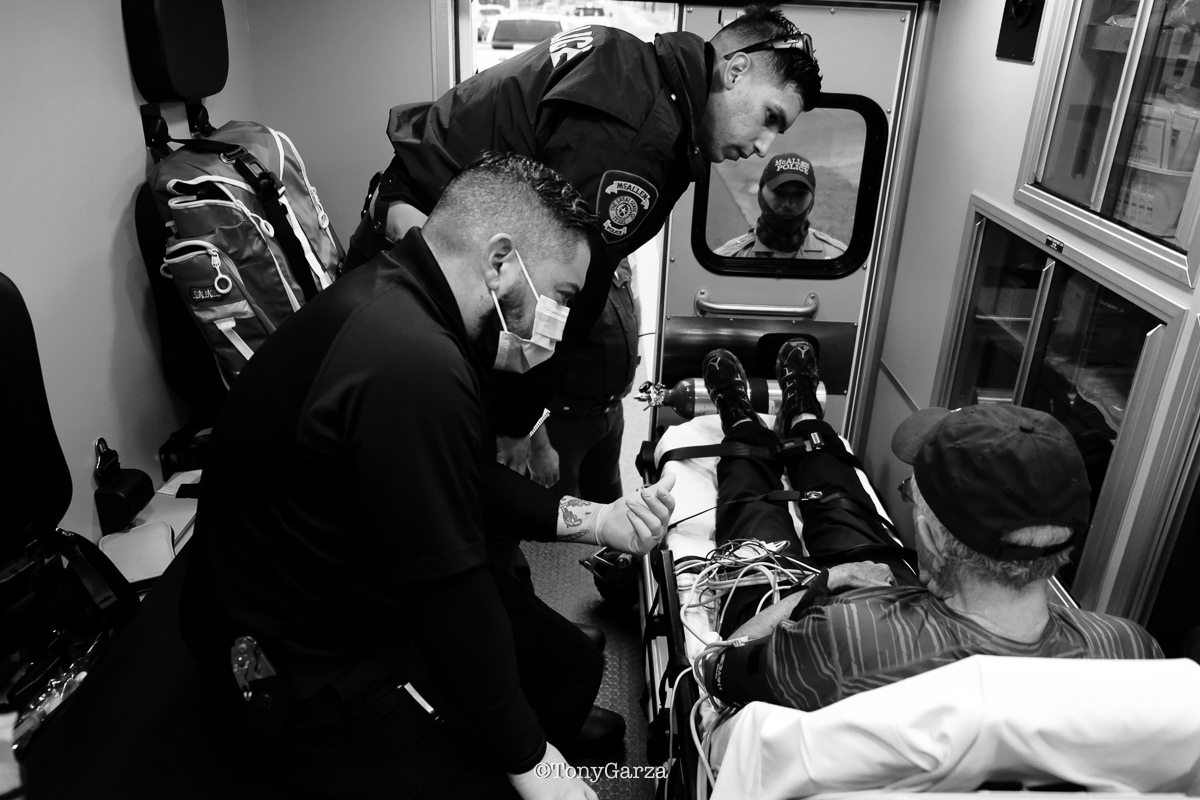 McAllen PD check on the patient.
