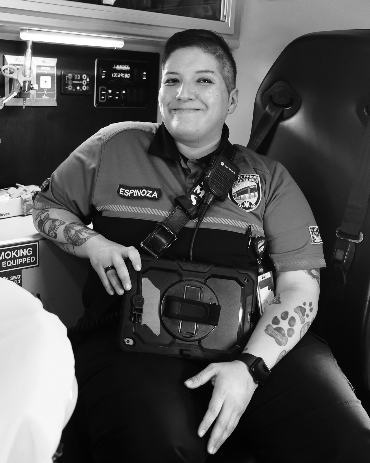 C. Espinoza, Paramedic, with 7 years of service.