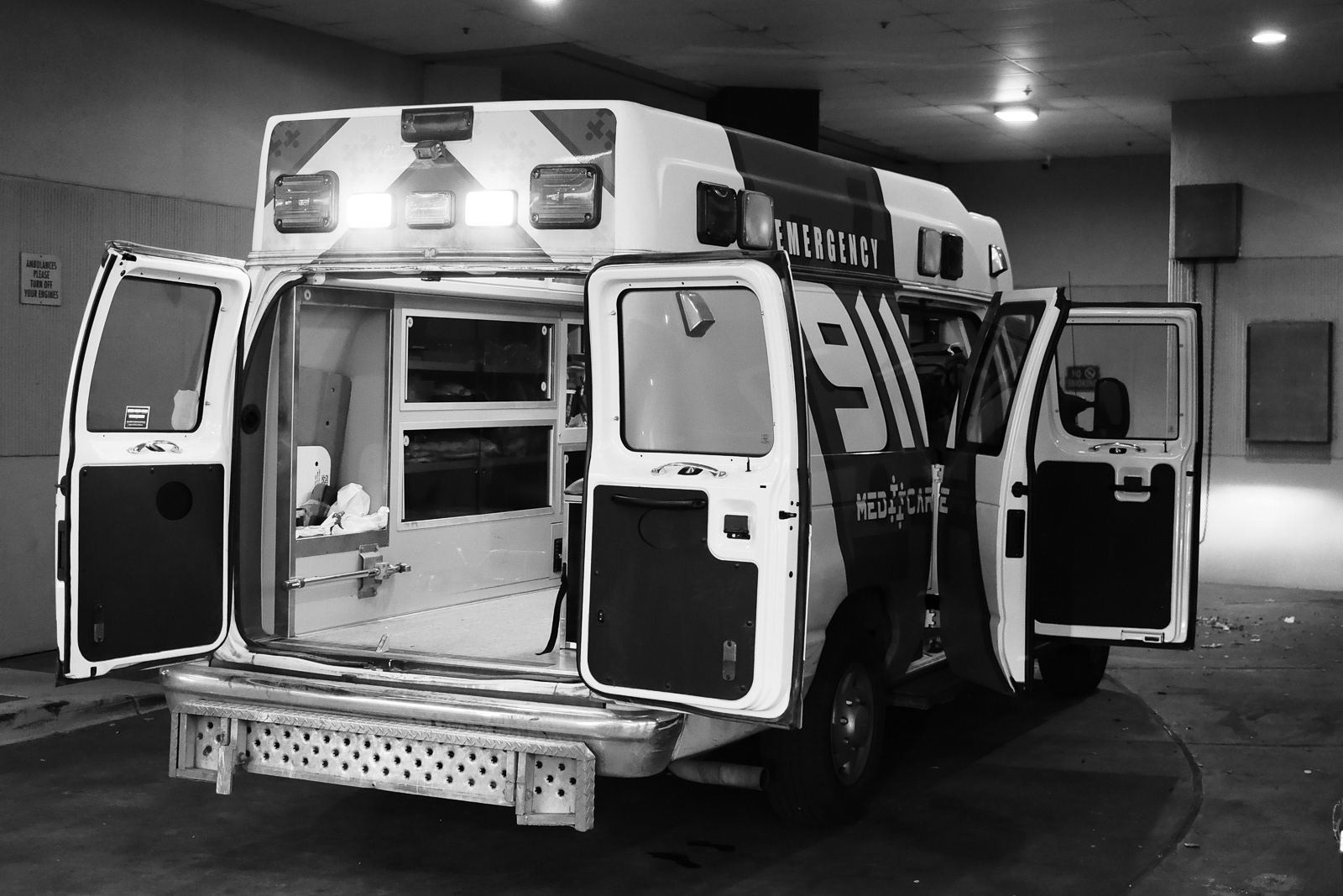 Doors wide open, airing out Covid from the rear compartment.