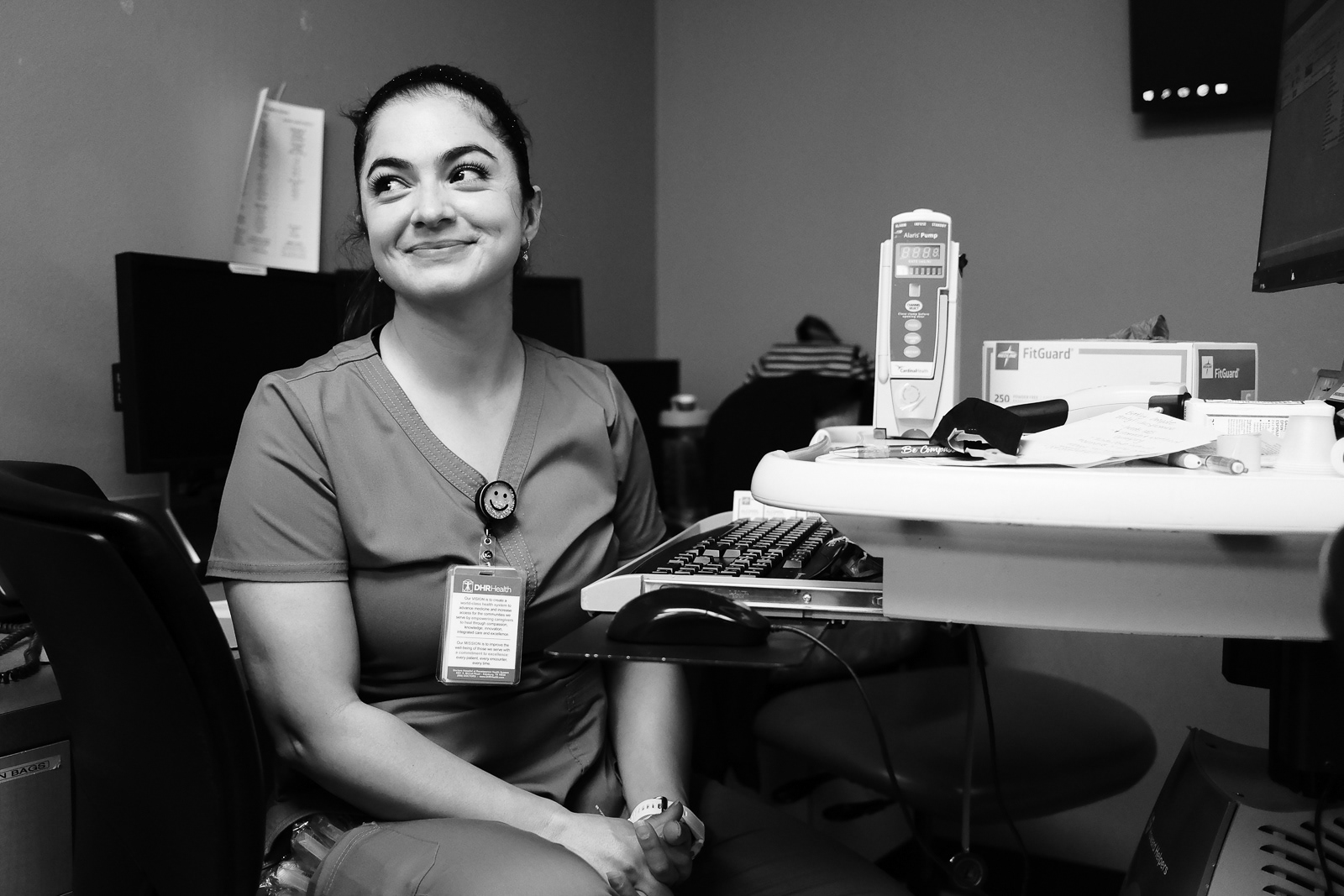 Nurse Diana, LVN, with 6 months of service in the hospital.