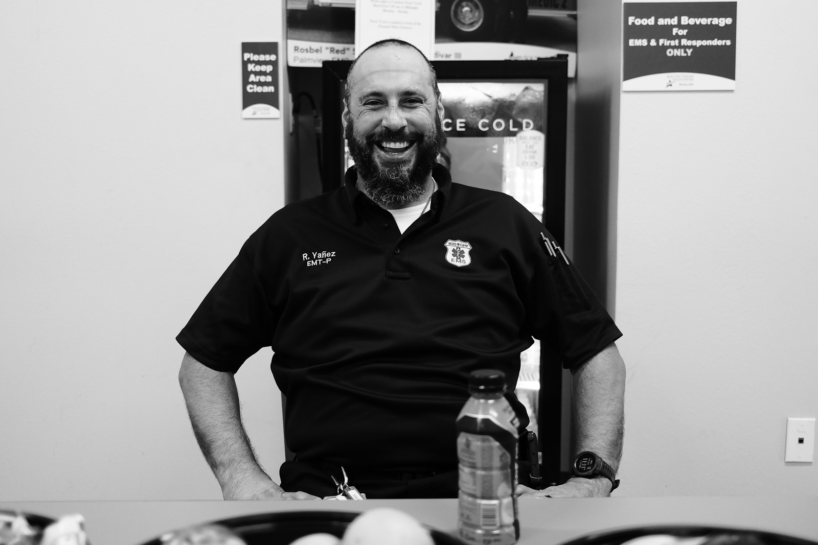 R. Yanez, Flight Medic, in good spirits despite the shit storm happening at Medcare.